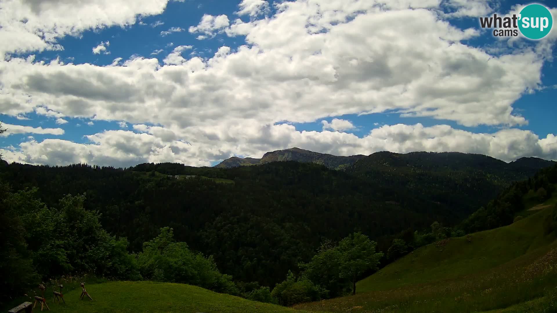 Web kamera Brunarica Dražgoše – Pogled uživo na Ratitovec (1666 m)