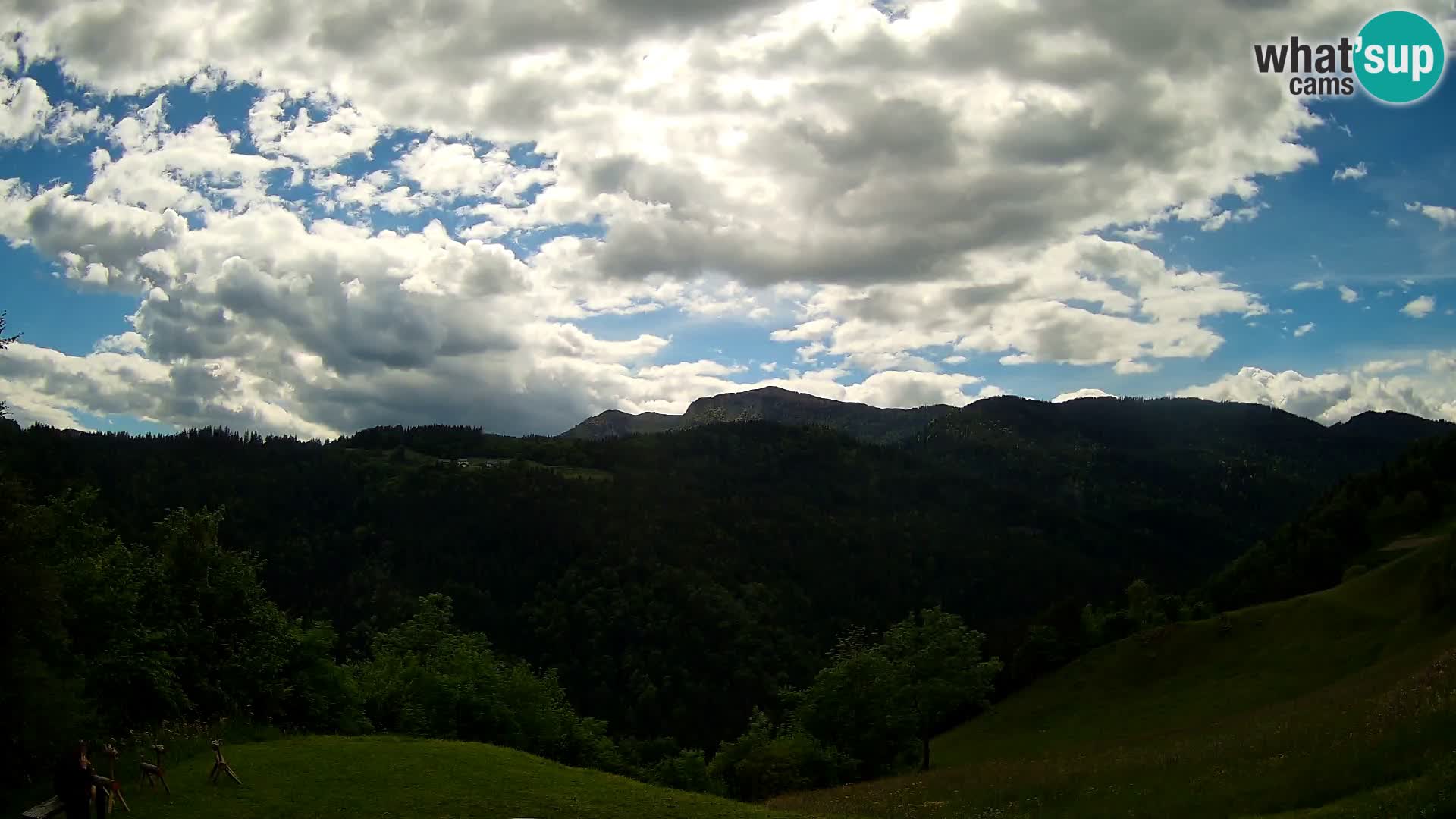Webcam Brunarica Dražgoše – Liveblick auf Ratitovec (1666 m)
