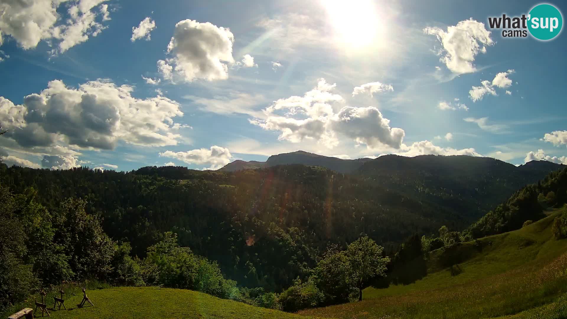 Spletna kamera Brunarica Dražgoše – Pogled v živo na Ratitovec (1666 m)