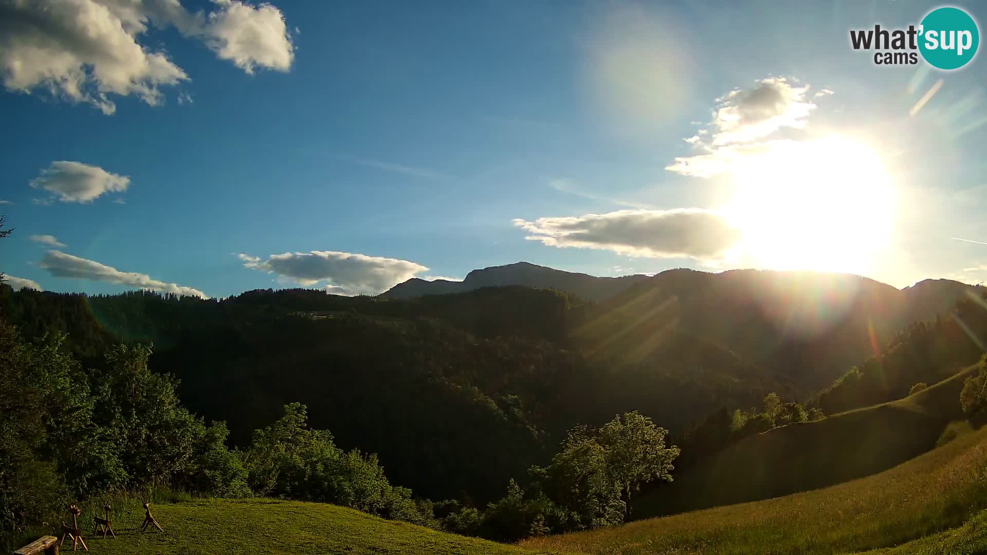 Webcam Brunarica Dražgoše – Live View of Ratitovec (1666 m)