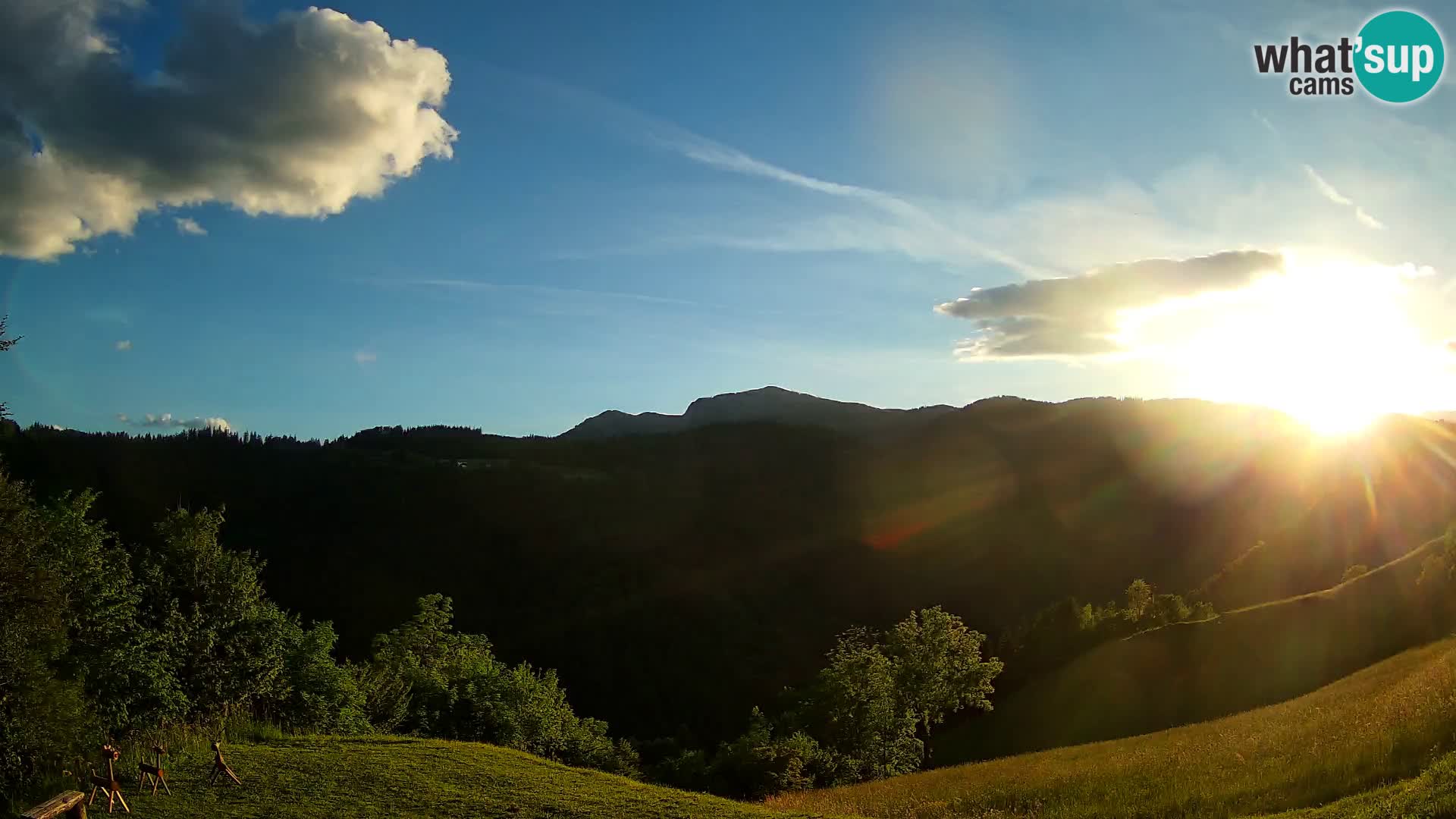 Webcam Brunarica Dražgoše – Liveblick auf Ratitovec (1666 m)