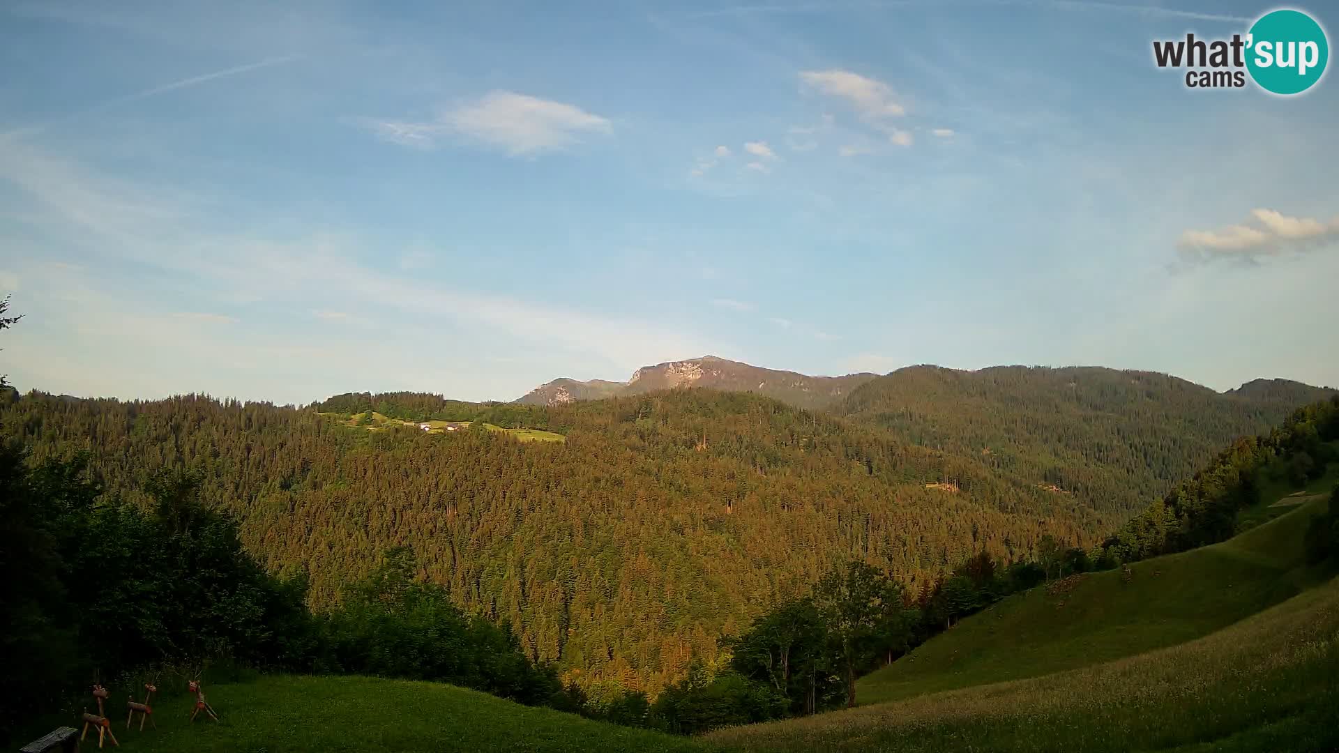 Webcam Brunarica Dražgoše – Live View of Ratitovec (1666 m)