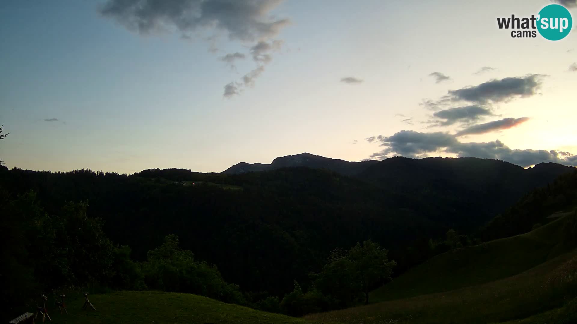 Webcam Brunarica Dražgoše – Live View of Ratitovec (1666 m)