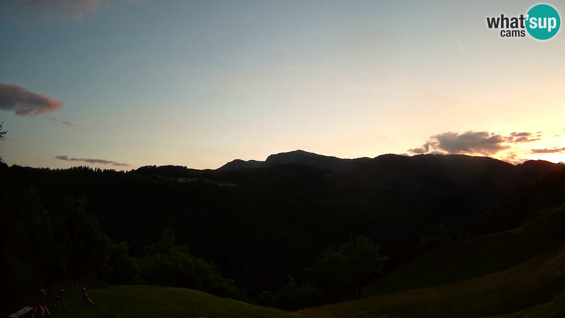 Webcam Brunarica Dražgoše – Liveblick auf Ratitovec (1666 m)
