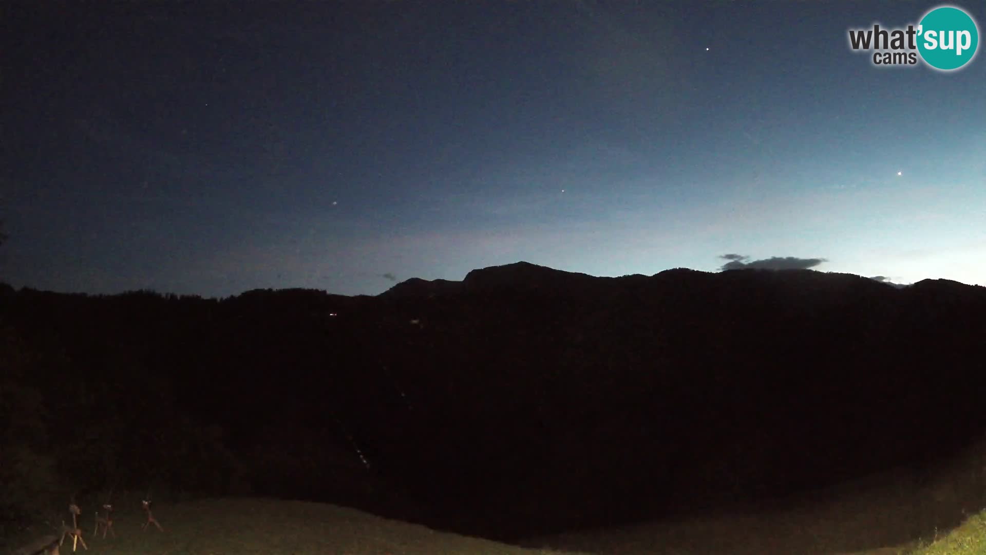 Webcam Brunarica Dražgoše – Live View of Ratitovec (1666 m)