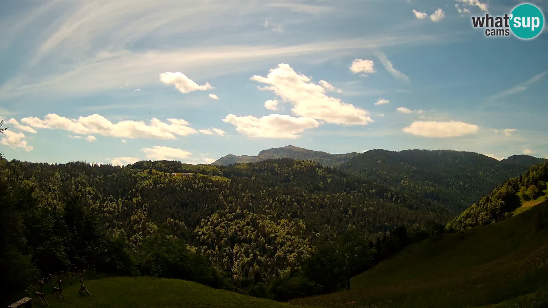 Webcam Brunarica Dražgoše – Liveblick auf Ratitovec (1666 m)