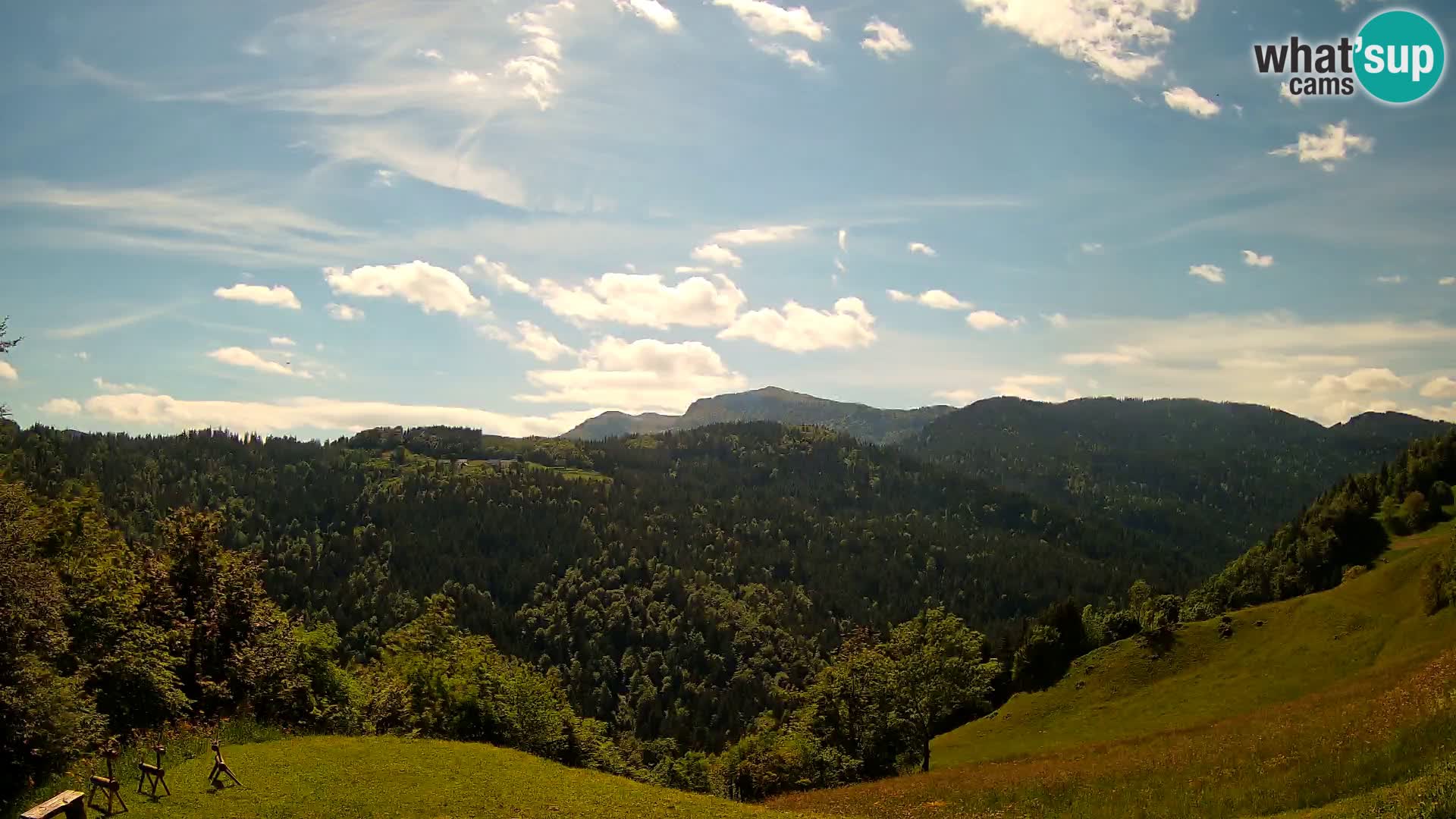 Webcam Brunarica Dražgoše – Liveblick auf Ratitovec (1666 m)