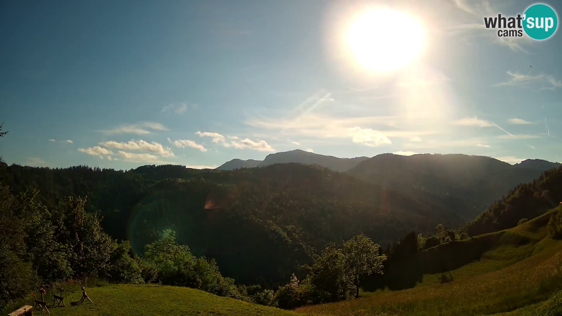 Webcam Brunarica Dražgoše – Live View of Ratitovec (1666 m)