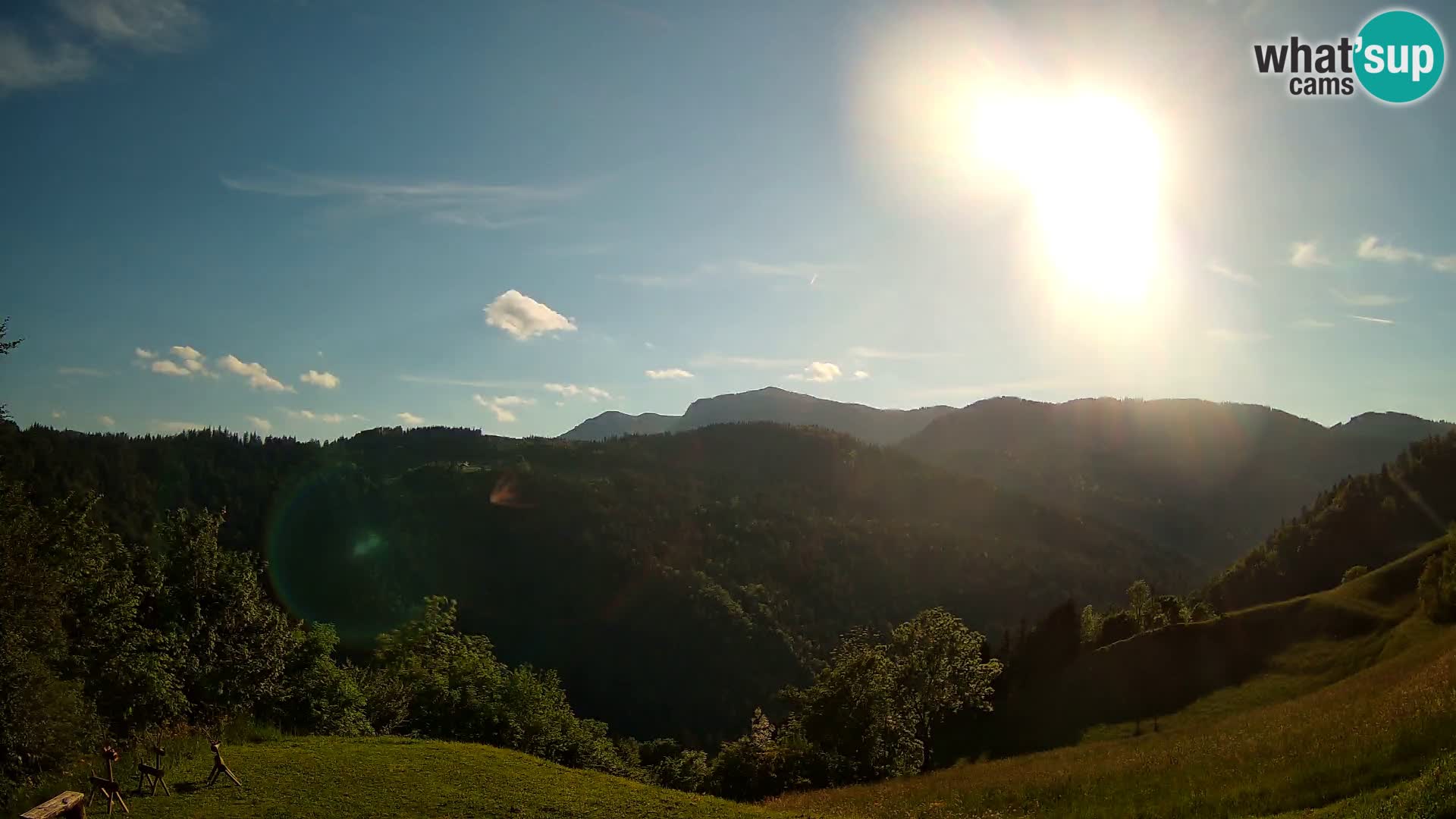 Webcam Brunarica Dražgoše – Liveblick auf Ratitovec (1666 m)