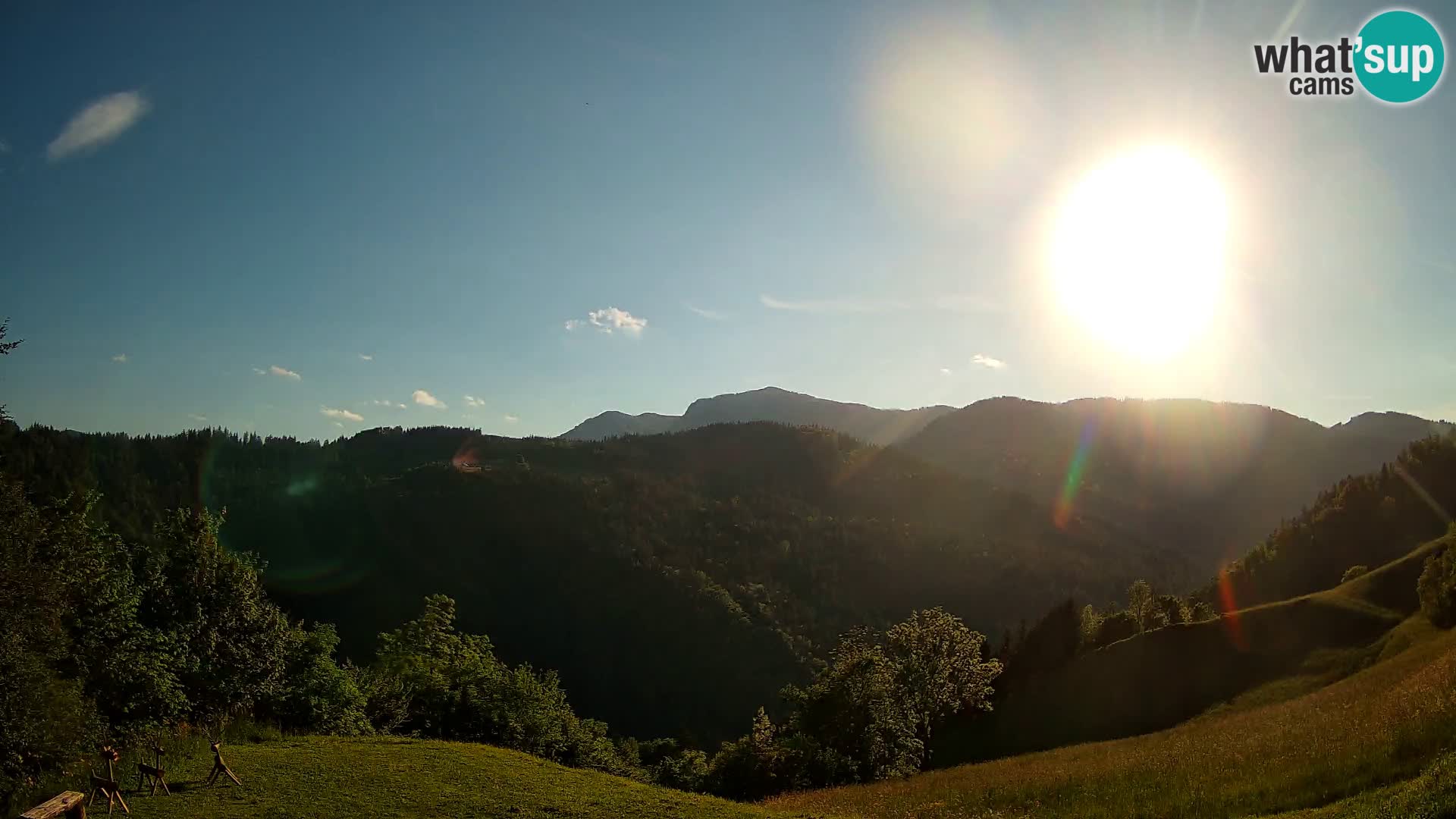 Webcam Brunarica Dražgoše – Live View of Ratitovec (1666 m)