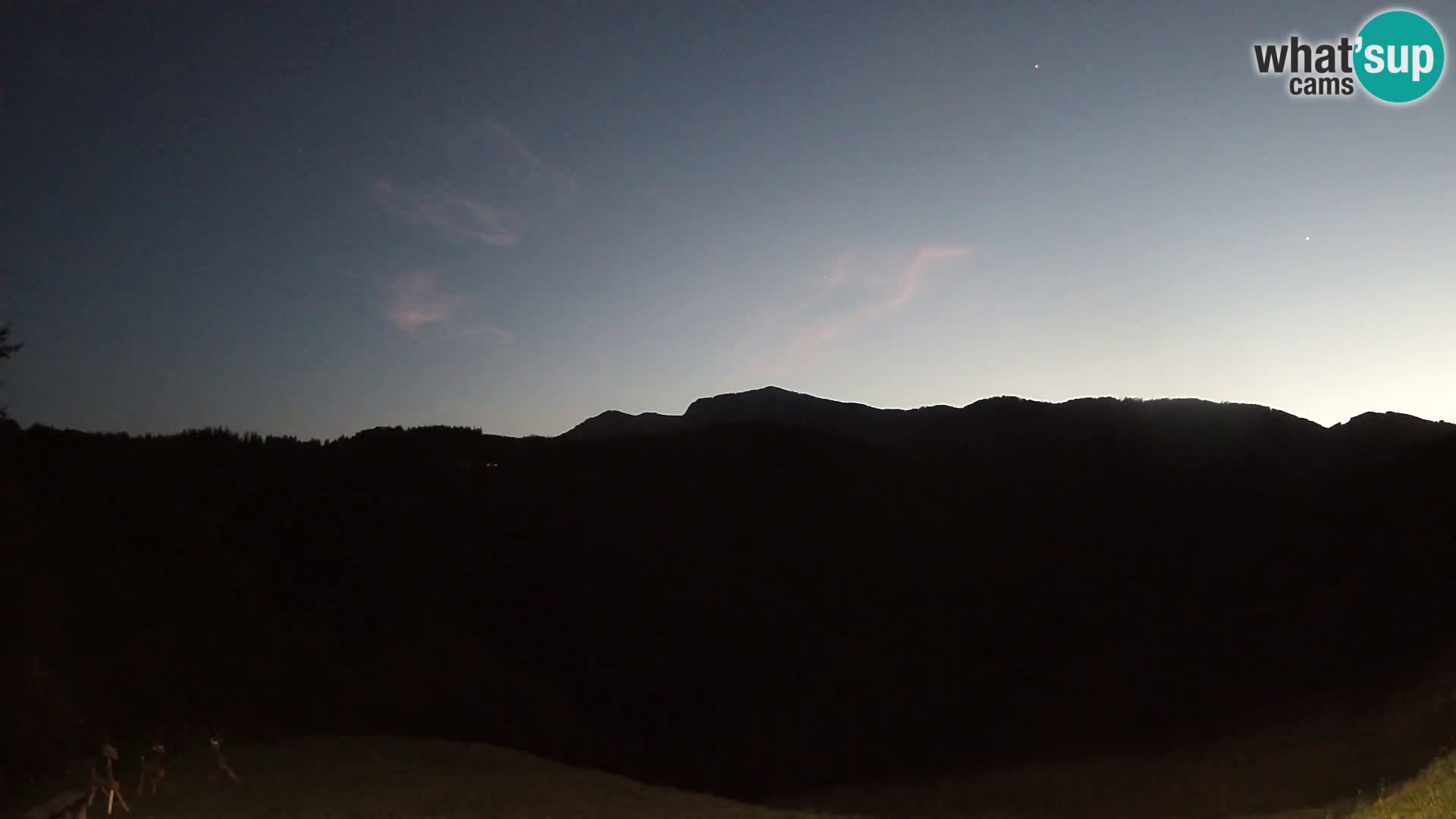 Webcam Brunarica Dražgoše – Vista live sul Ratitovec (1666 m)