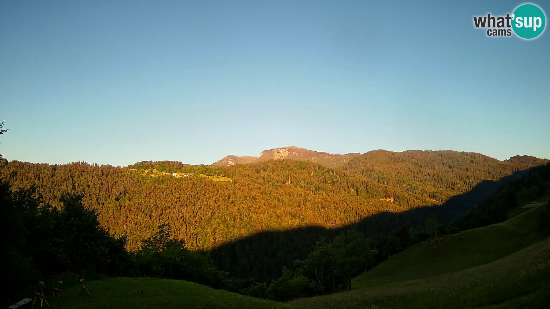 Web kamera Brunarica Dražgoše – Pogled uživo na Ratitovec (1666 m)