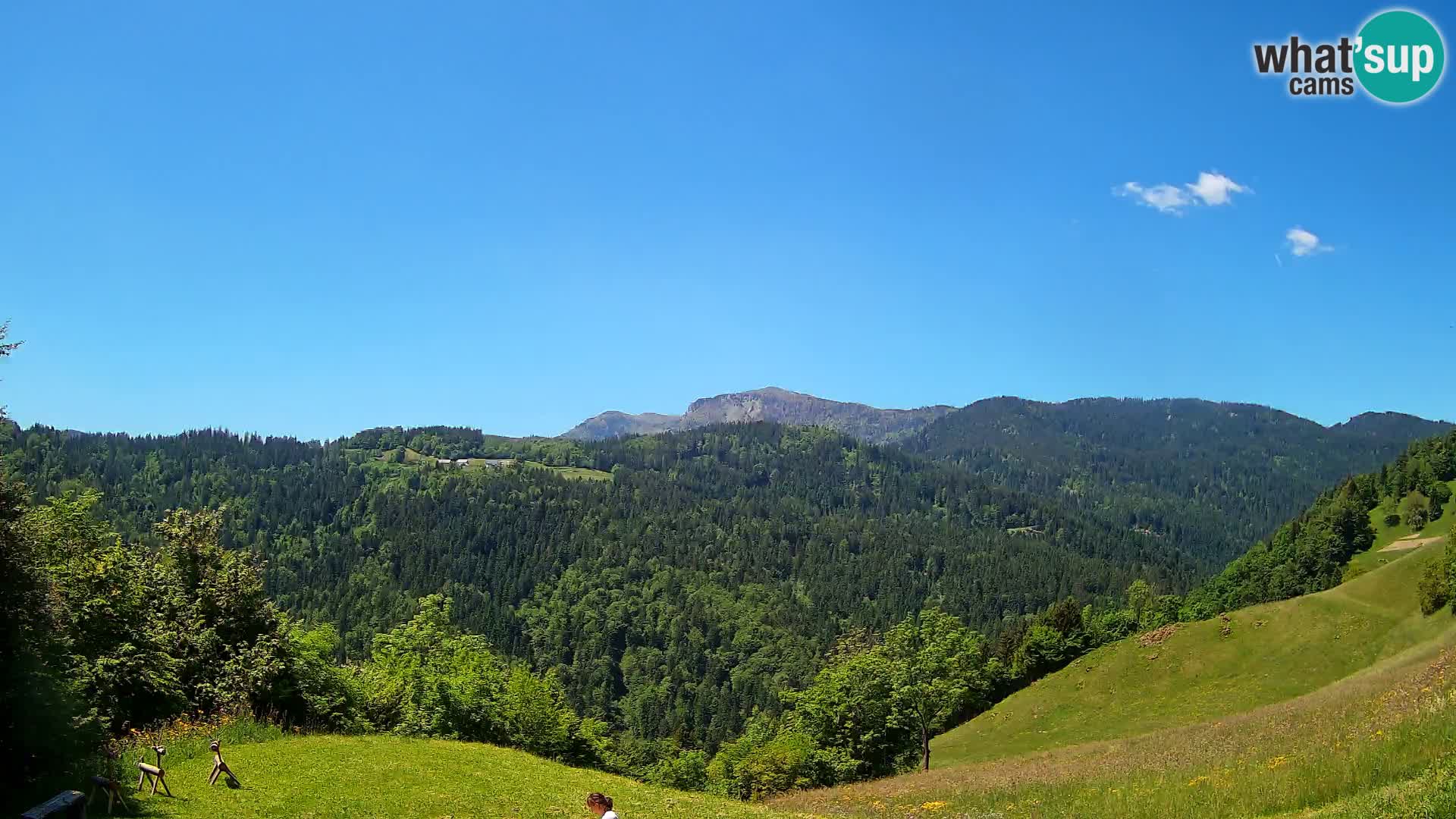 Web kamera Brunarica Dražgoše – Pogled uživo na Ratitovec (1666 m)