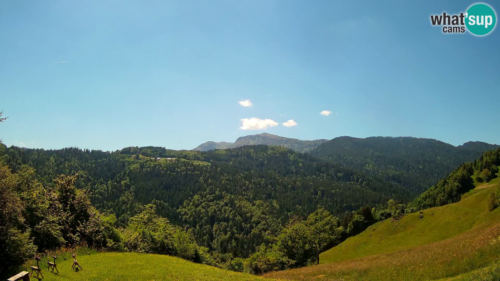 Webcam Brunarica Dražgoše – Liveblick auf Ratitovec (1666 m)