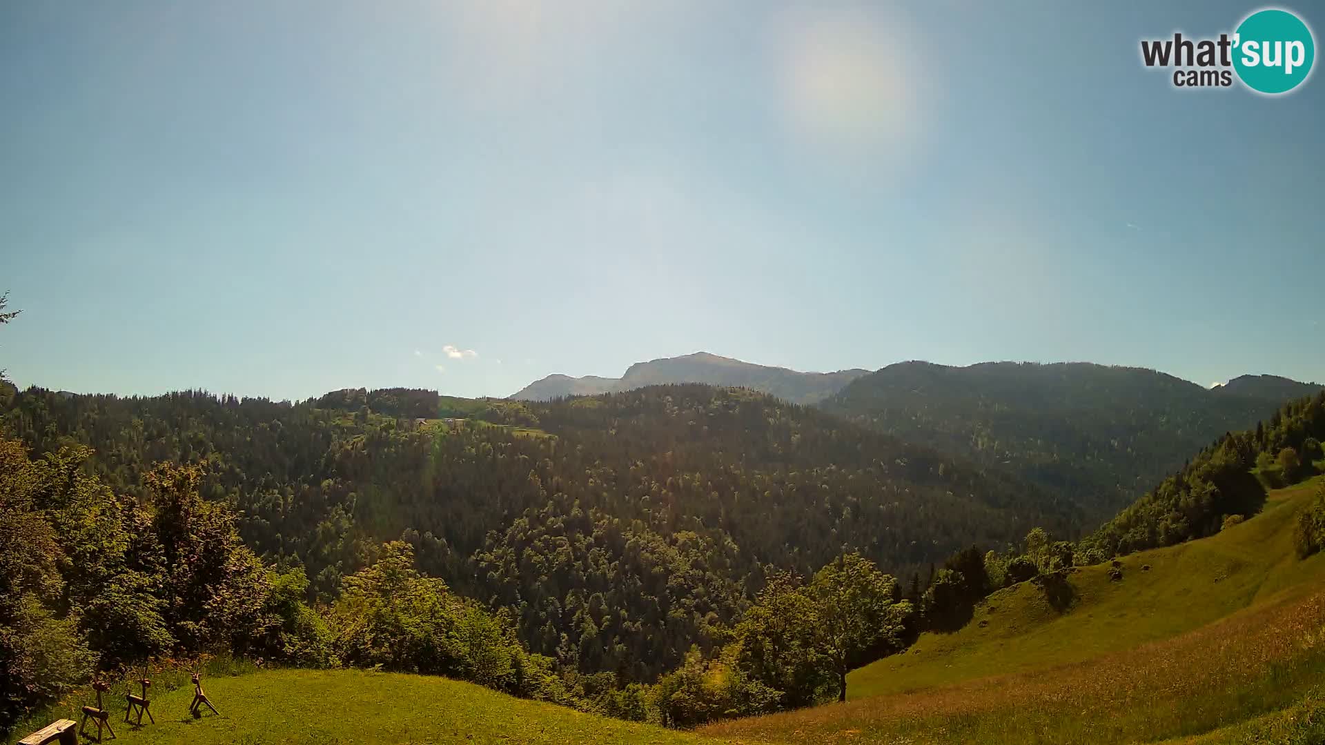 Webcam Brunarica Dražgoše – Live View of Ratitovec (1666 m)