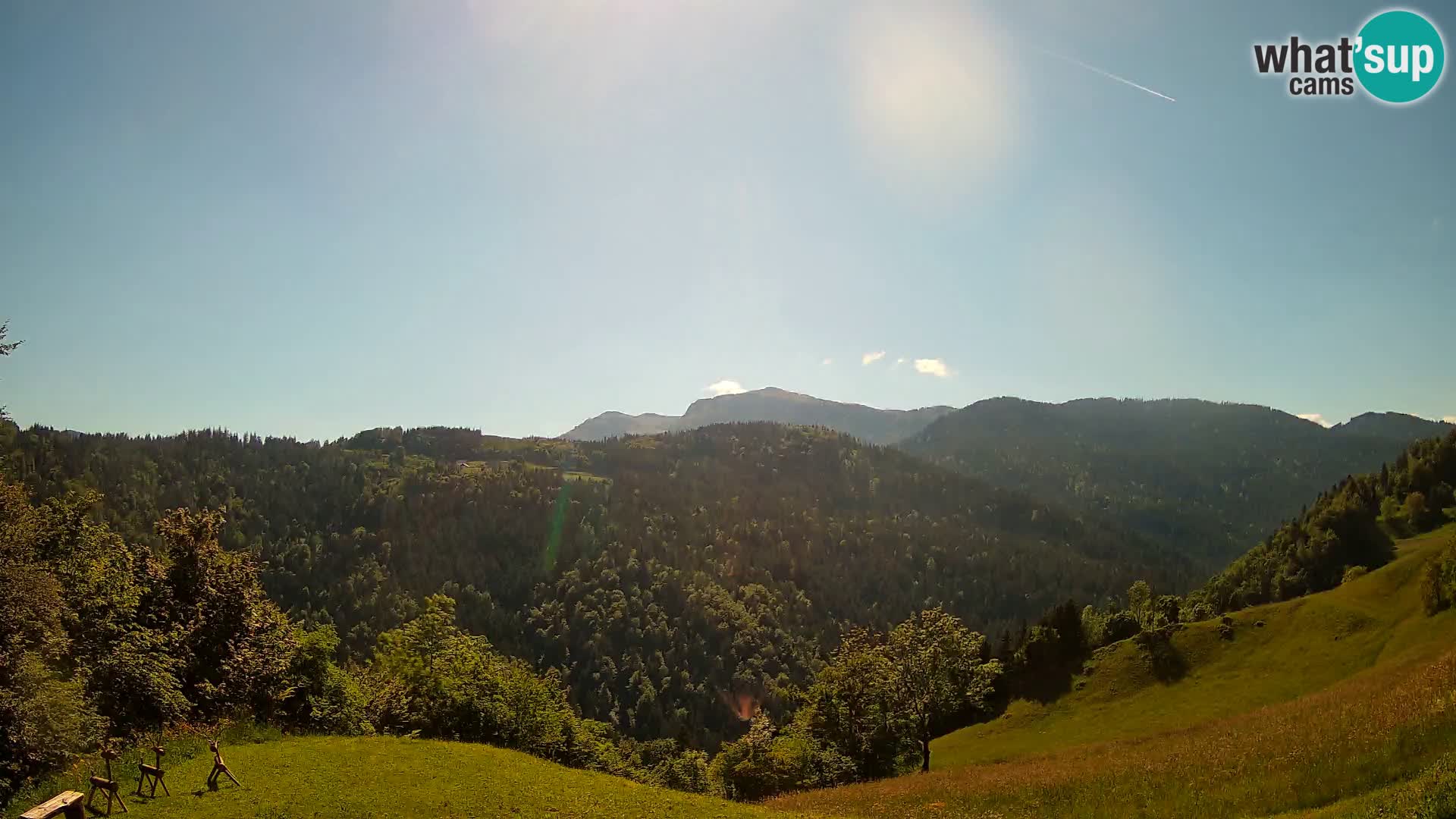 Webcam Brunarica Dražgoše – Live View of Ratitovec (1666 m)