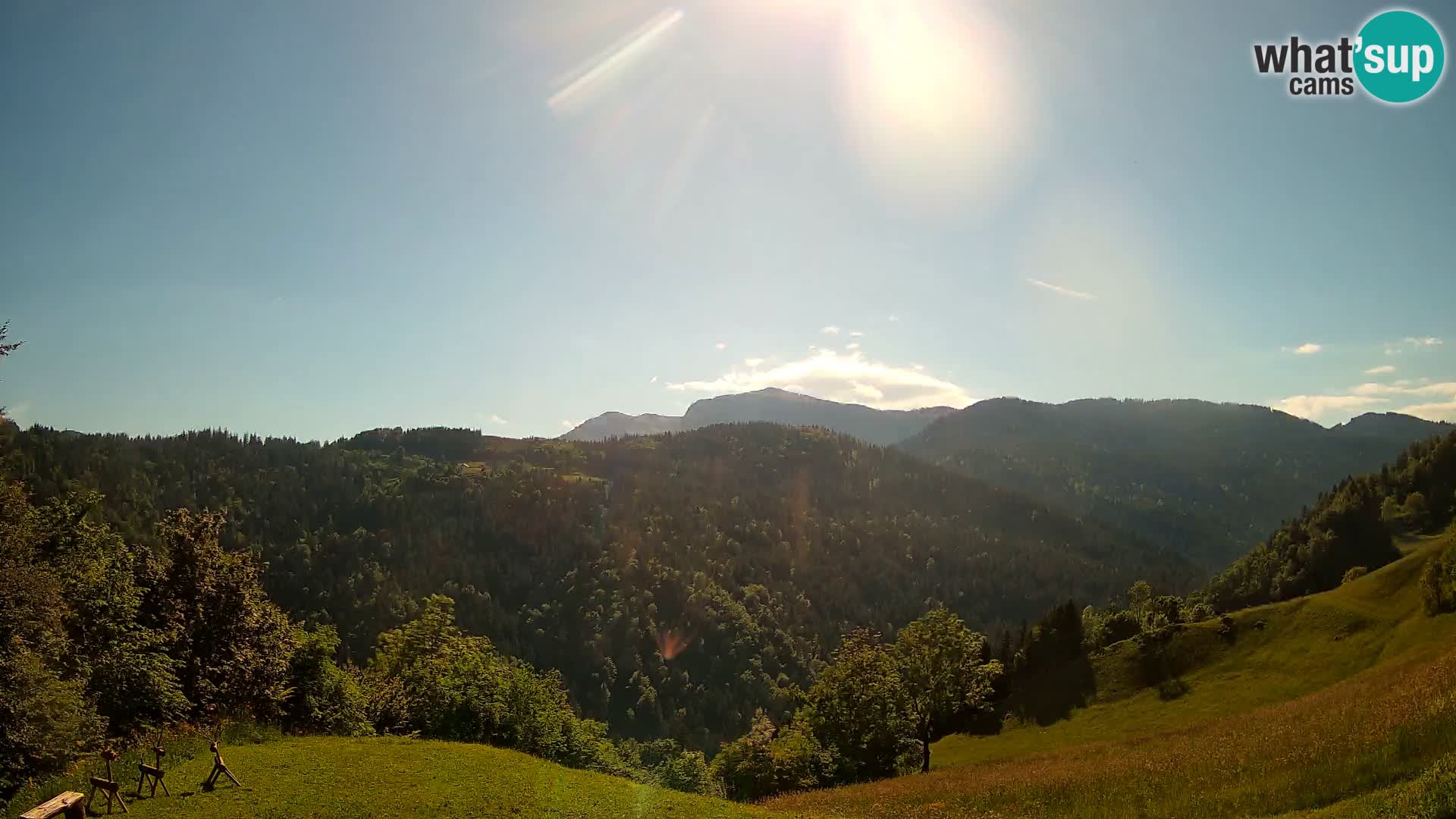 Webcam Brunarica Dražgoše – Live View of Ratitovec (1666 m)
