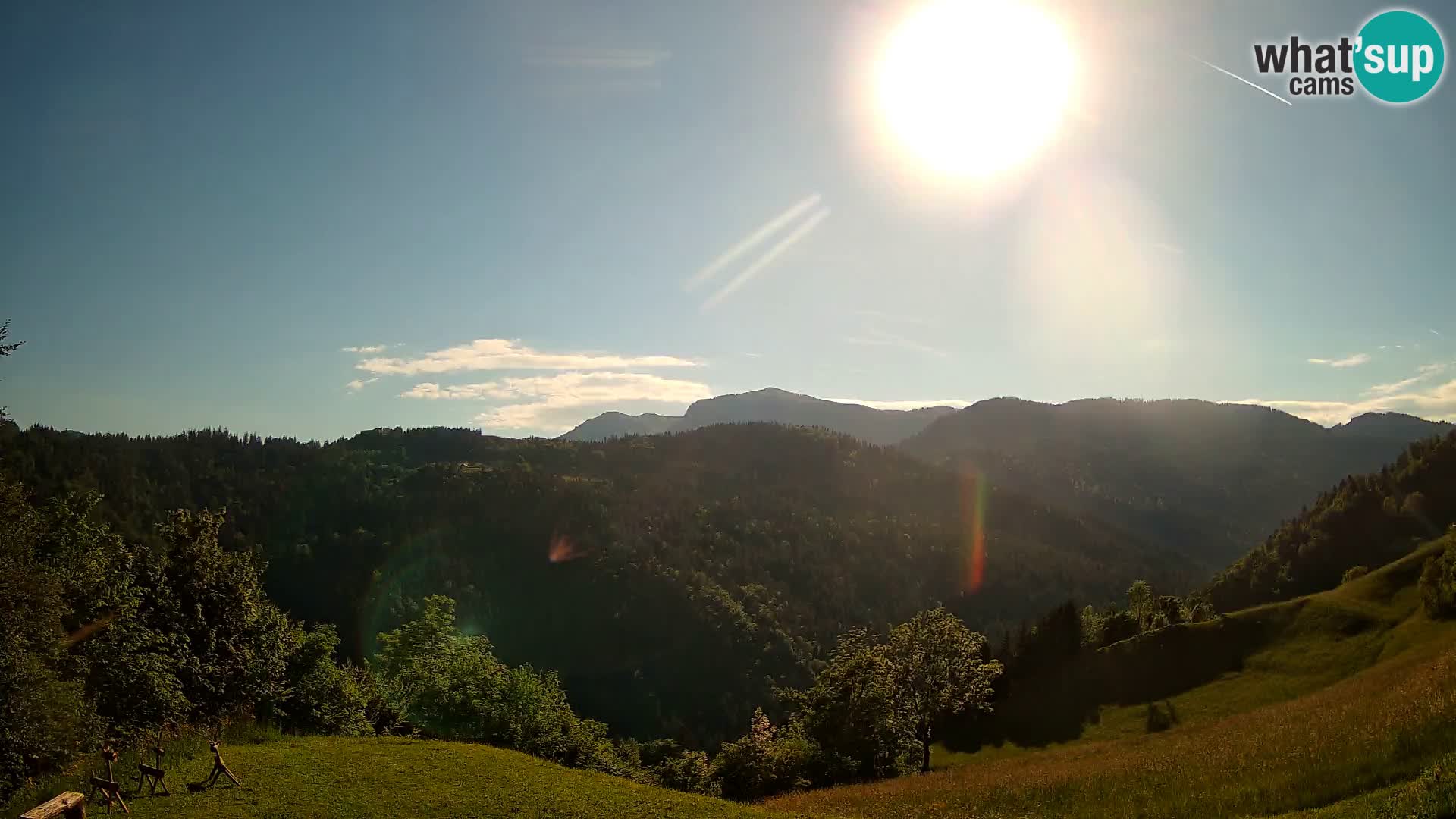 Webcam Brunarica Dražgoše – Live View of Ratitovec (1666 m)