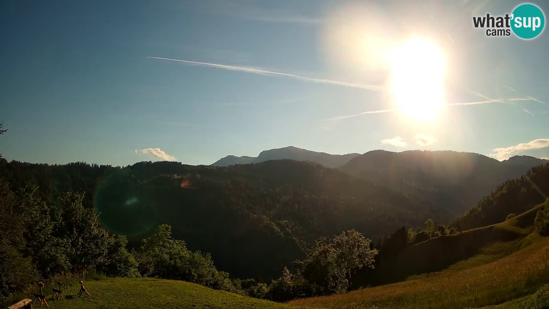 Webcam Brunarica Dražgoše – Live View of Ratitovec (1666 m)