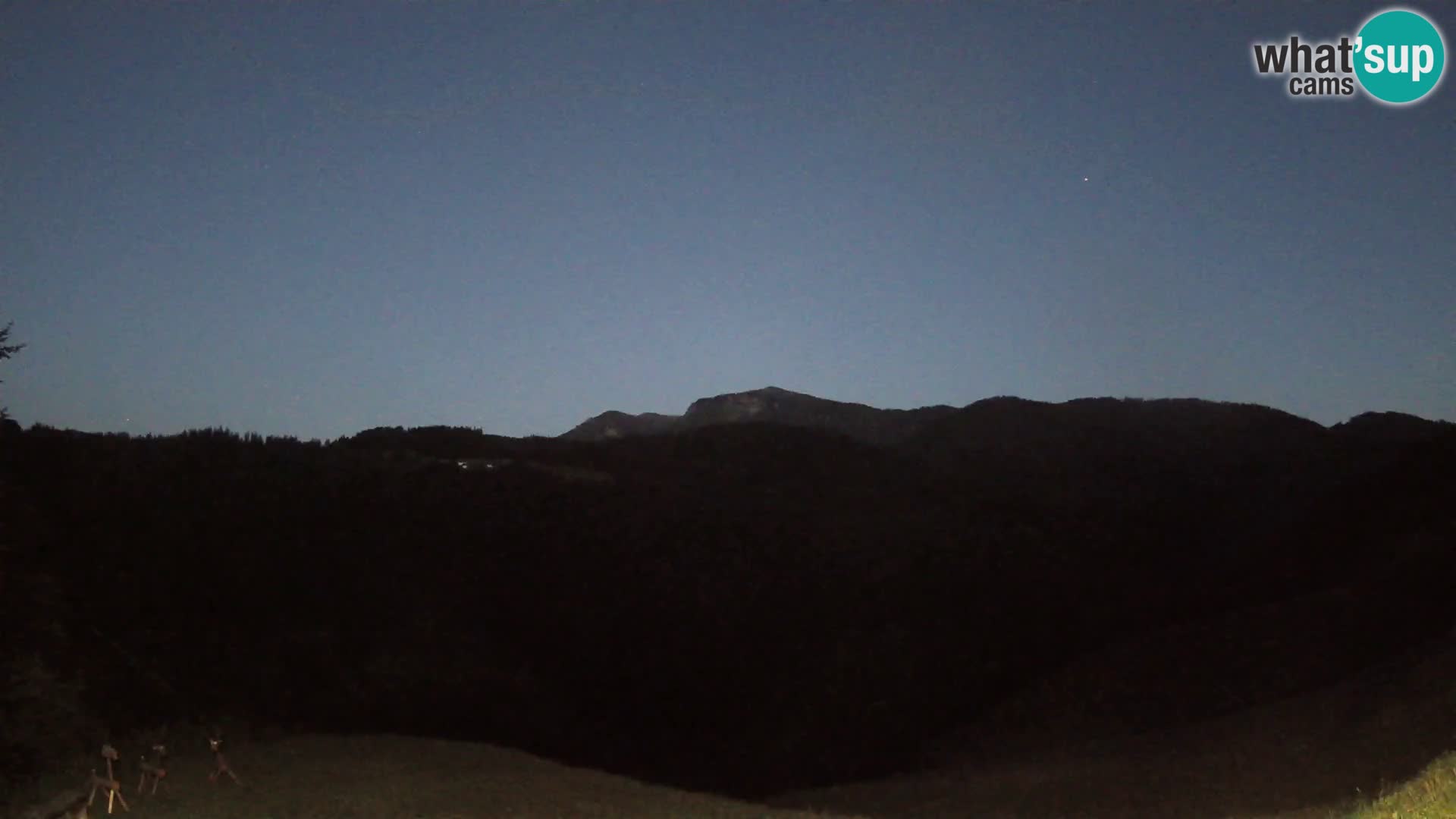Webcam Brunarica Dražgoše – Vista live sul Ratitovec (1666 m)