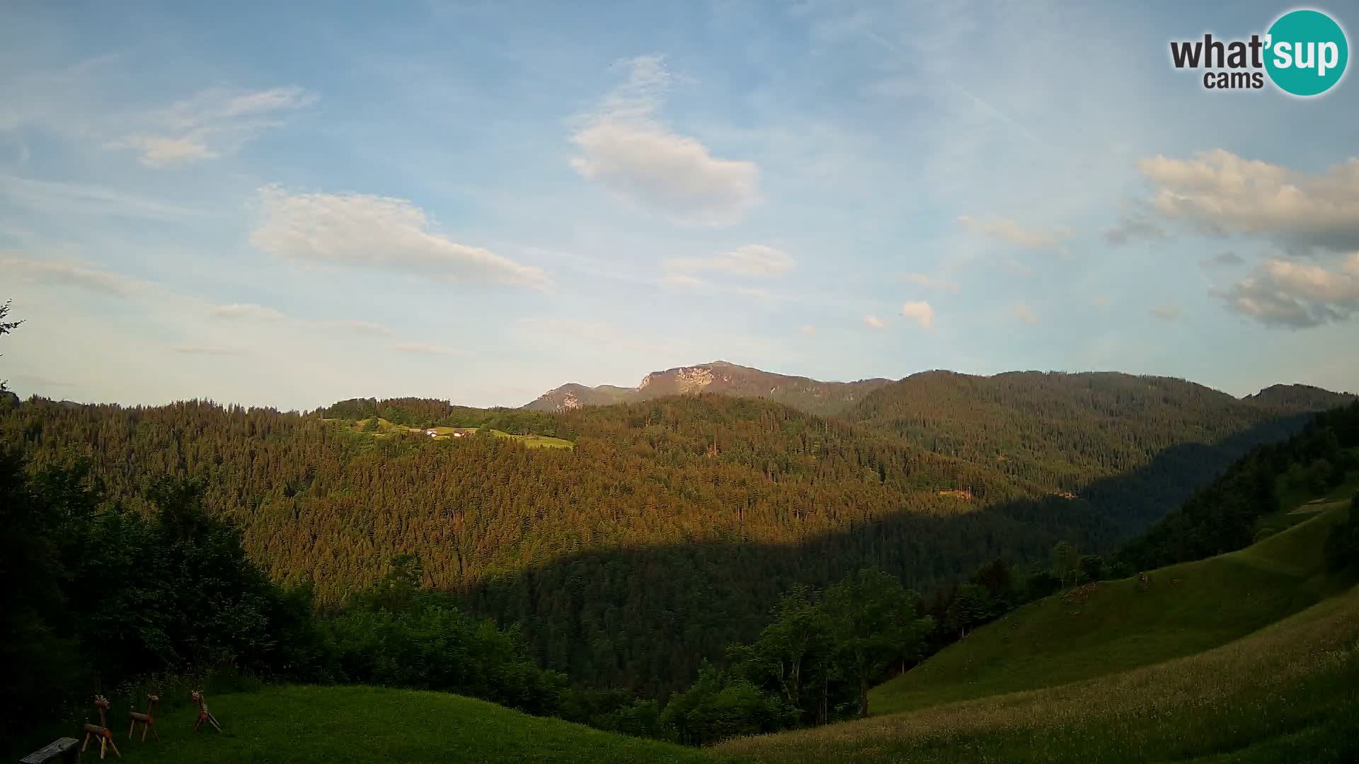 Webcam Brunarica Dražgoše – Live View of Ratitovec (1666 m)