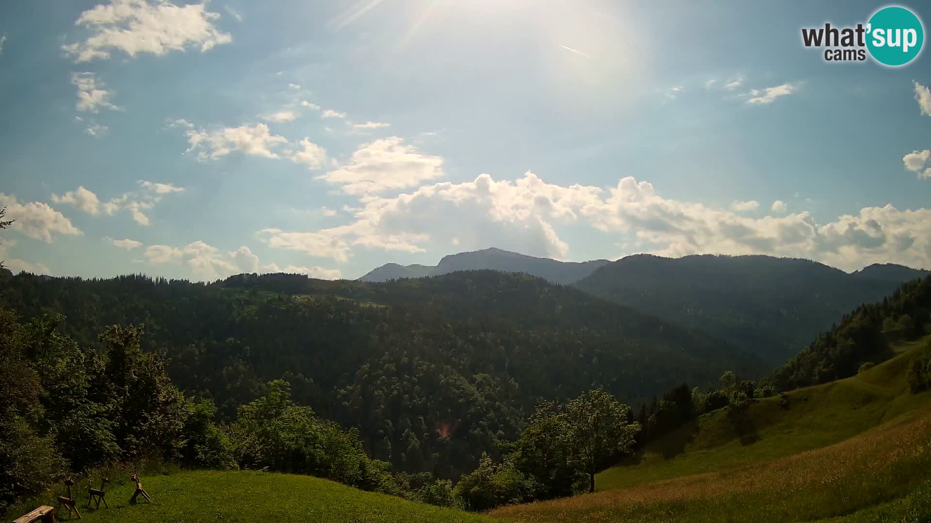 Webcam Brunarica Dražgoše – Live View of Ratitovec (1666 m)