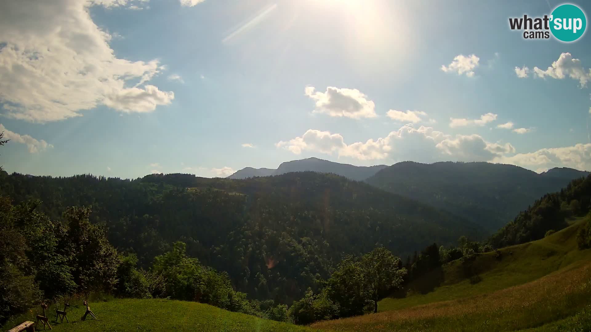 Webcam Brunarica Dražgoše – Vista live sul Ratitovec (1666 m)