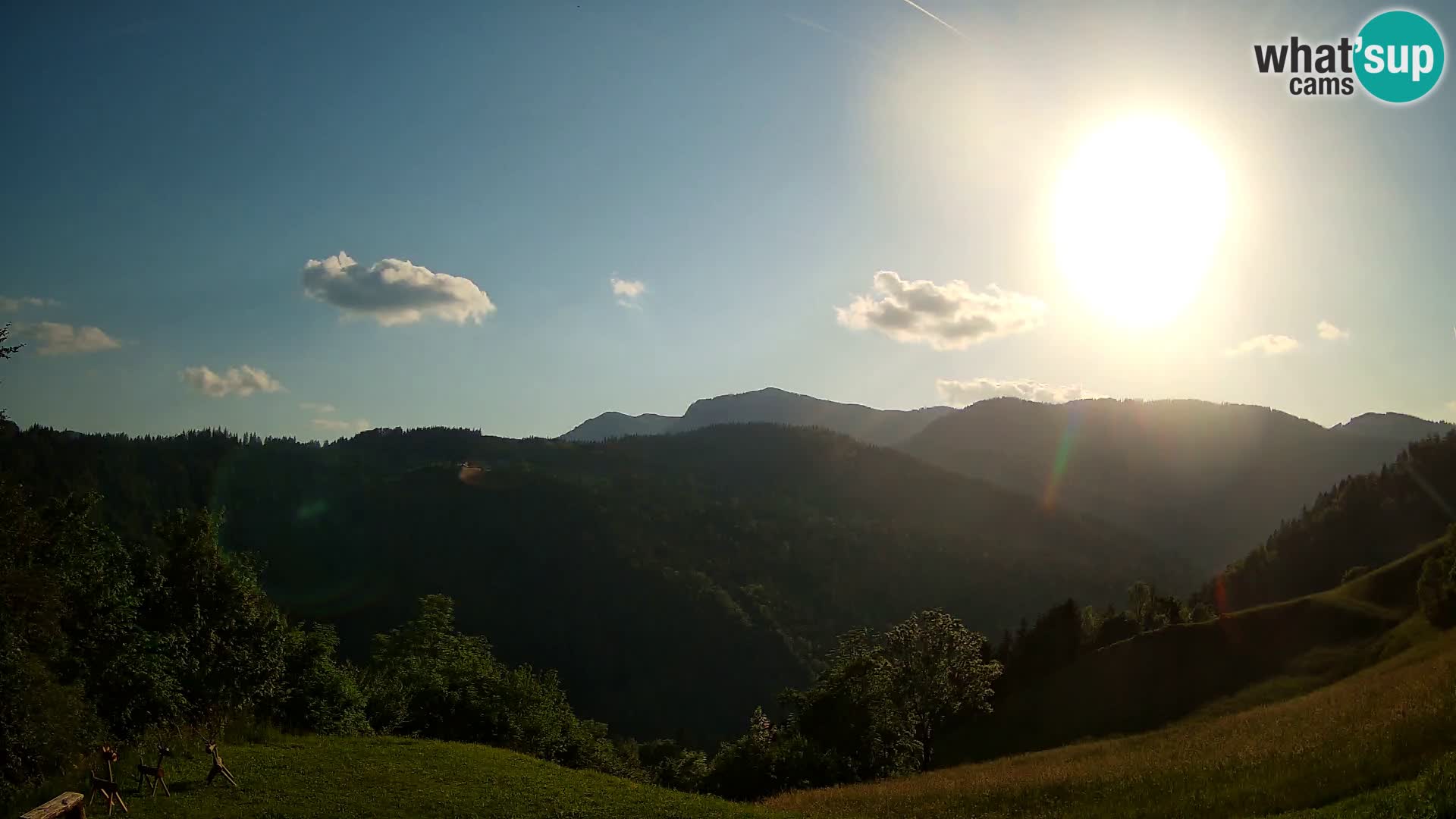 Webcam Brunarica Dražgoše – Vista live sul Ratitovec (1666 m)