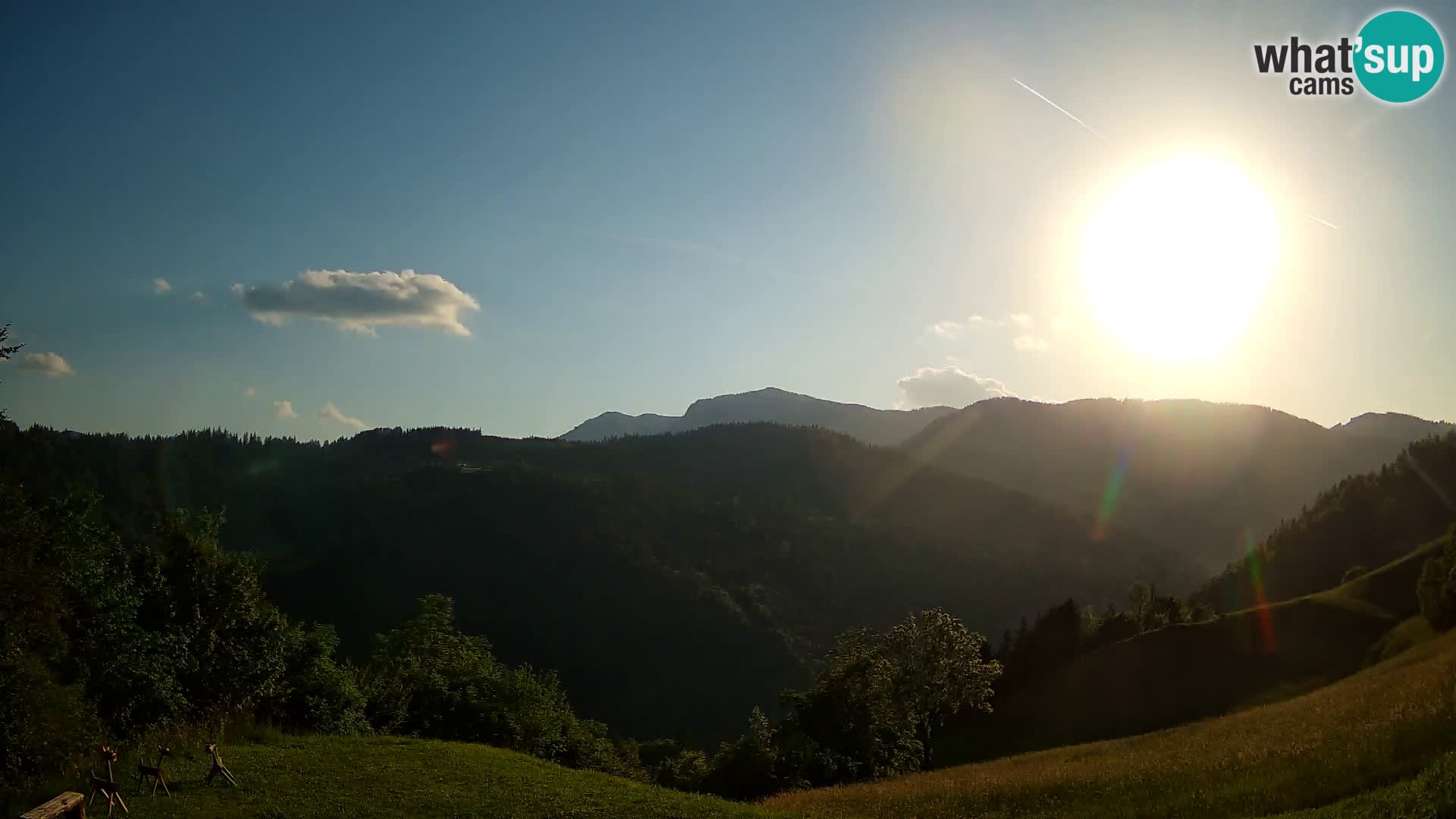 Webcam Brunarica Dražgoše – Live View of Ratitovec (1666 m)