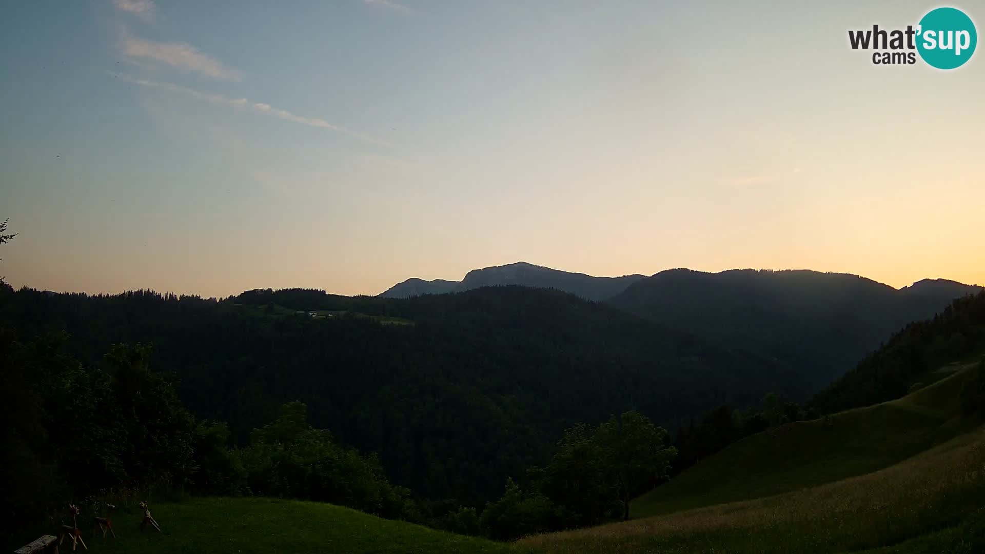 Webcam Brunarica Dražgoše – Live View of Ratitovec (1666 m)