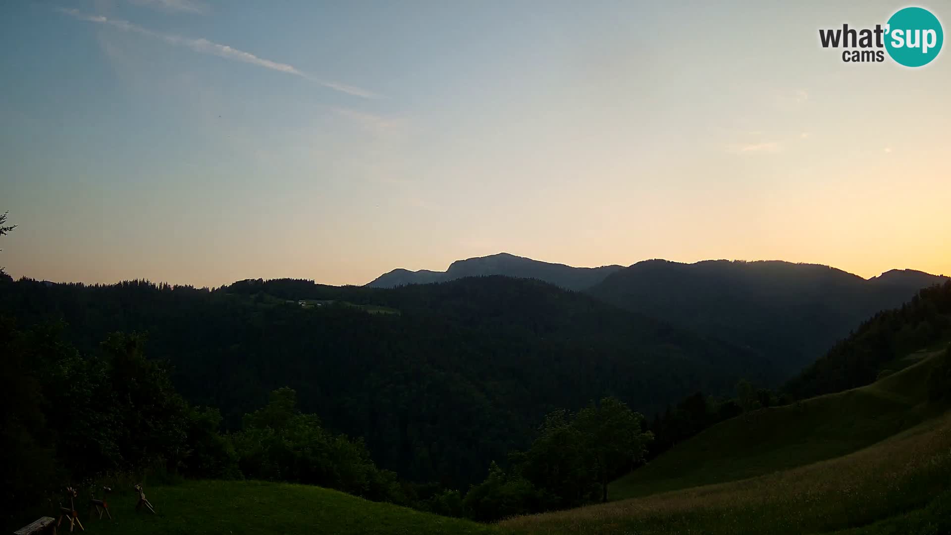 Webcam Brunarica Dražgoše – Live View of Ratitovec (1666 m)