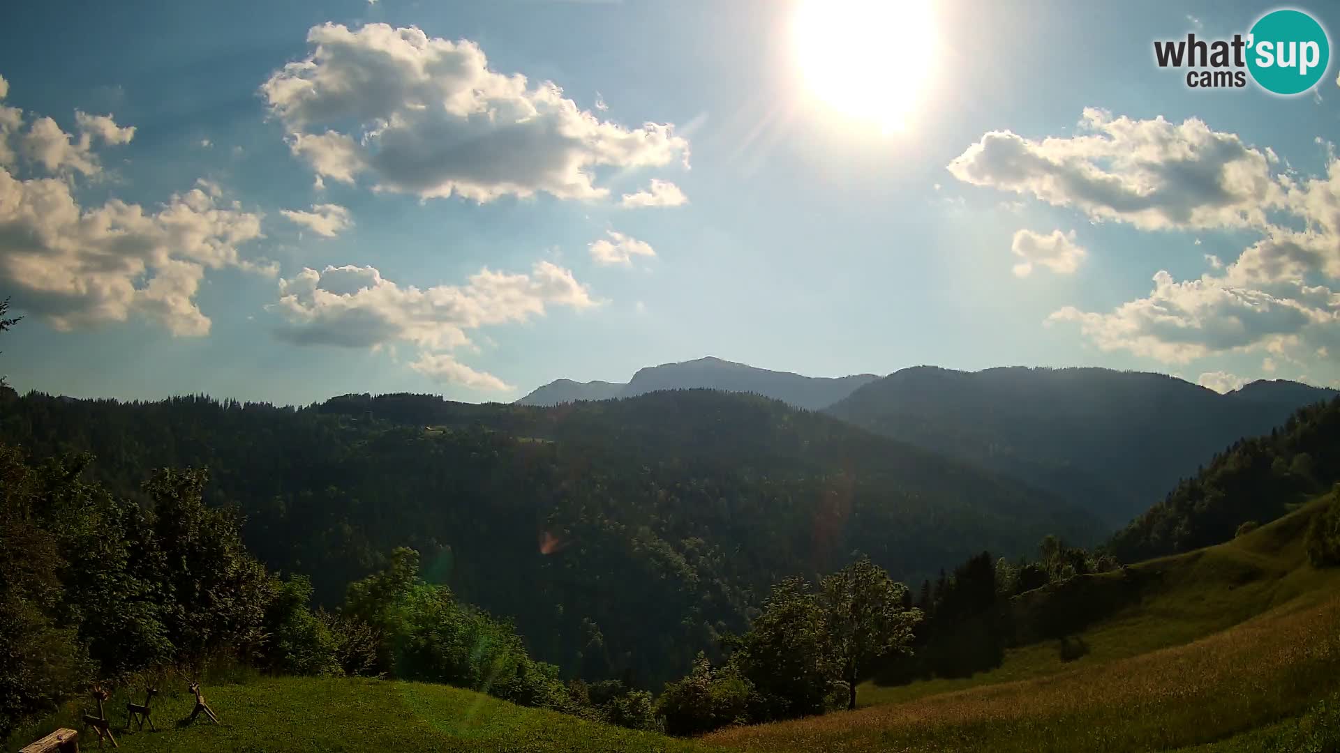 Spletna kamera Brunarica Dražgoše – Pogled v živo na Ratitovec (1666 m)