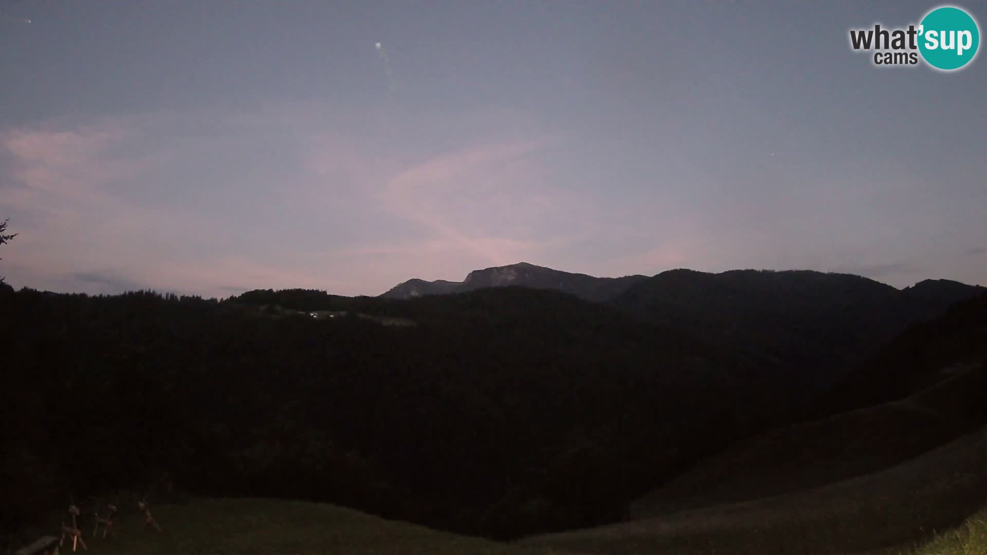 Spletna kamera Brunarica Dražgoše – Pogled v živo na Ratitovec (1666 m)