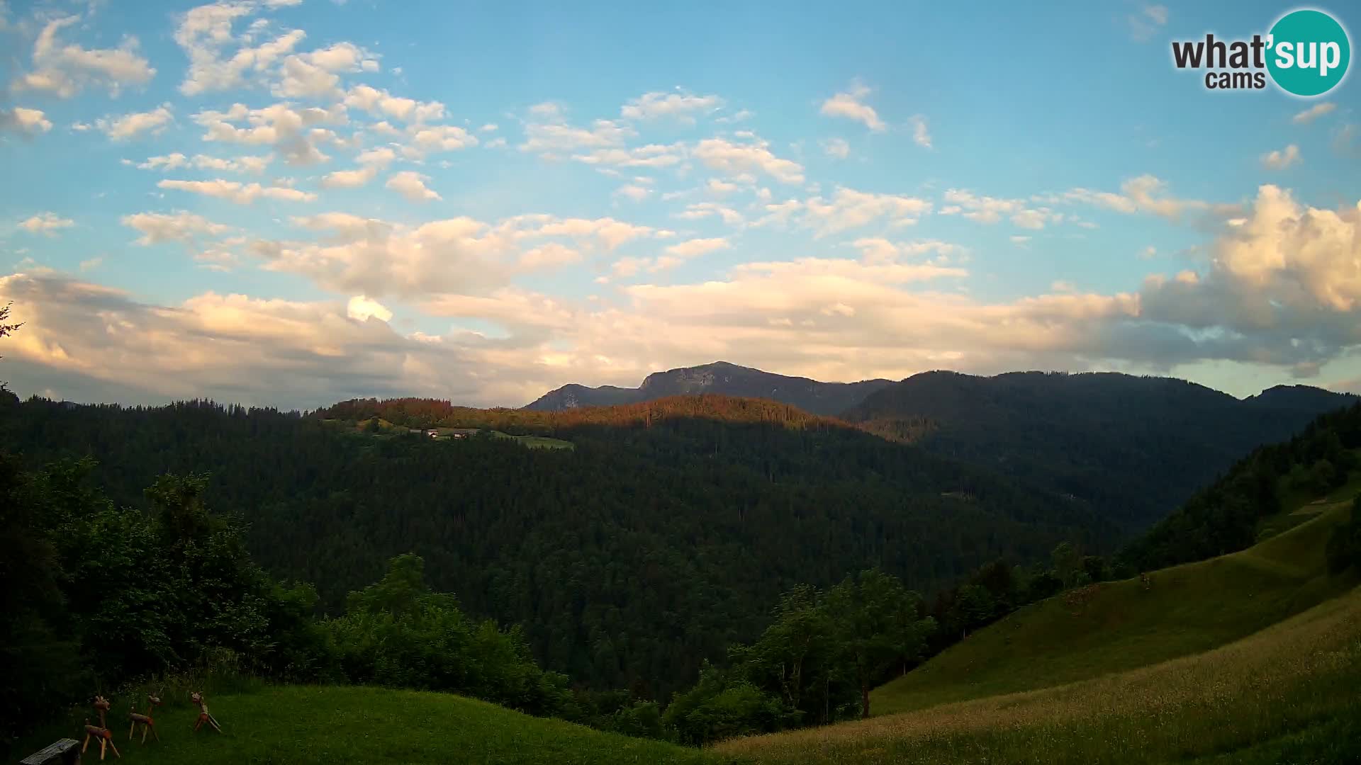 Web kamera Brunarica Dražgoše – Pogled uživo na Ratitovec (1666 m)