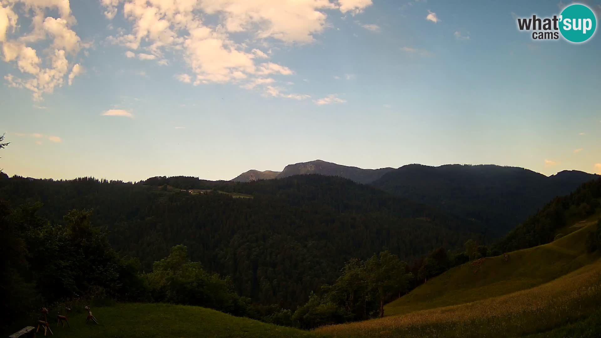 Webcam Brunarica Dražgoše – Live View of Ratitovec (1666 m)