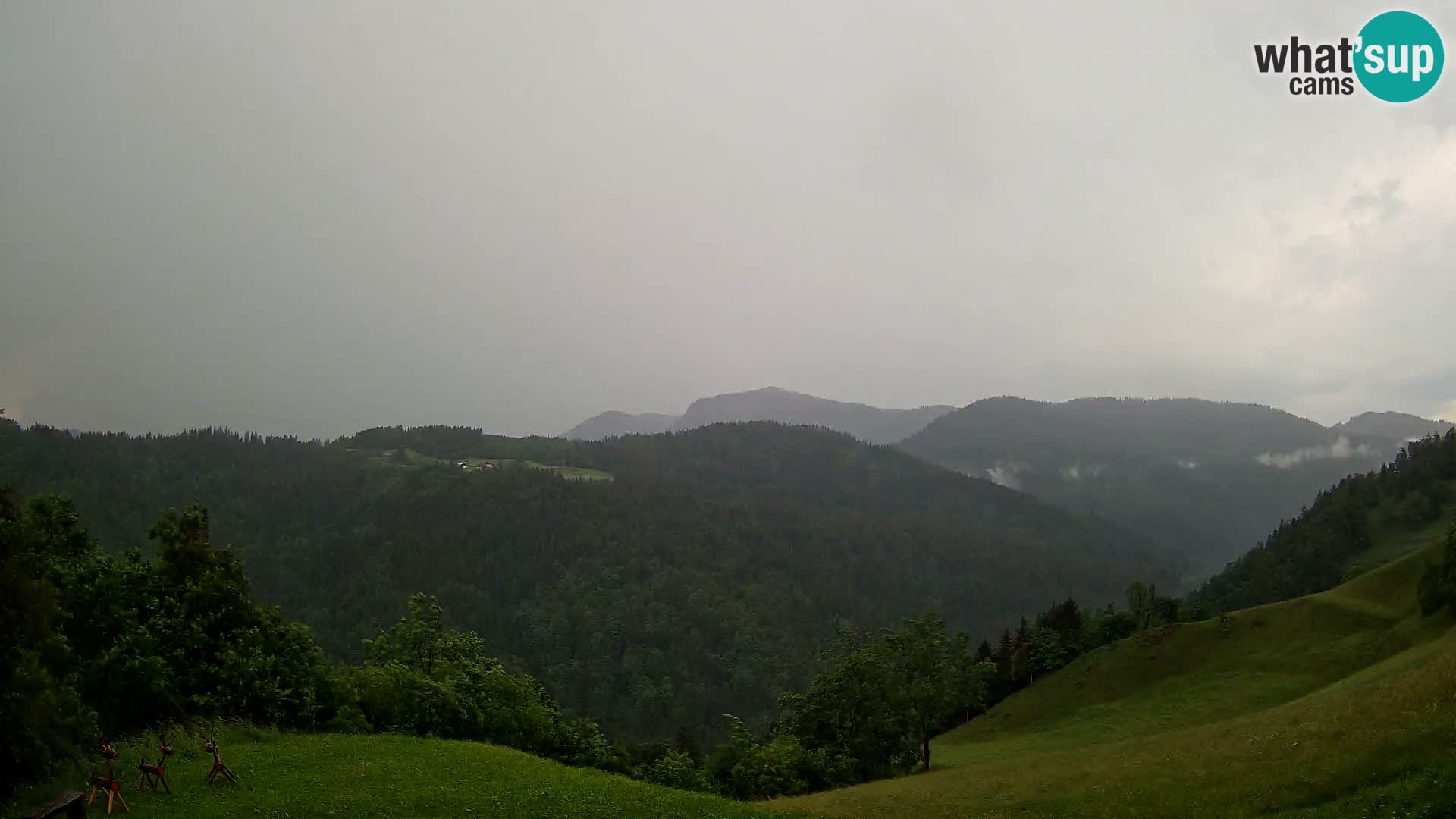 Webcam Brunarica Dražgoše – Live View of Ratitovec (1666 m)