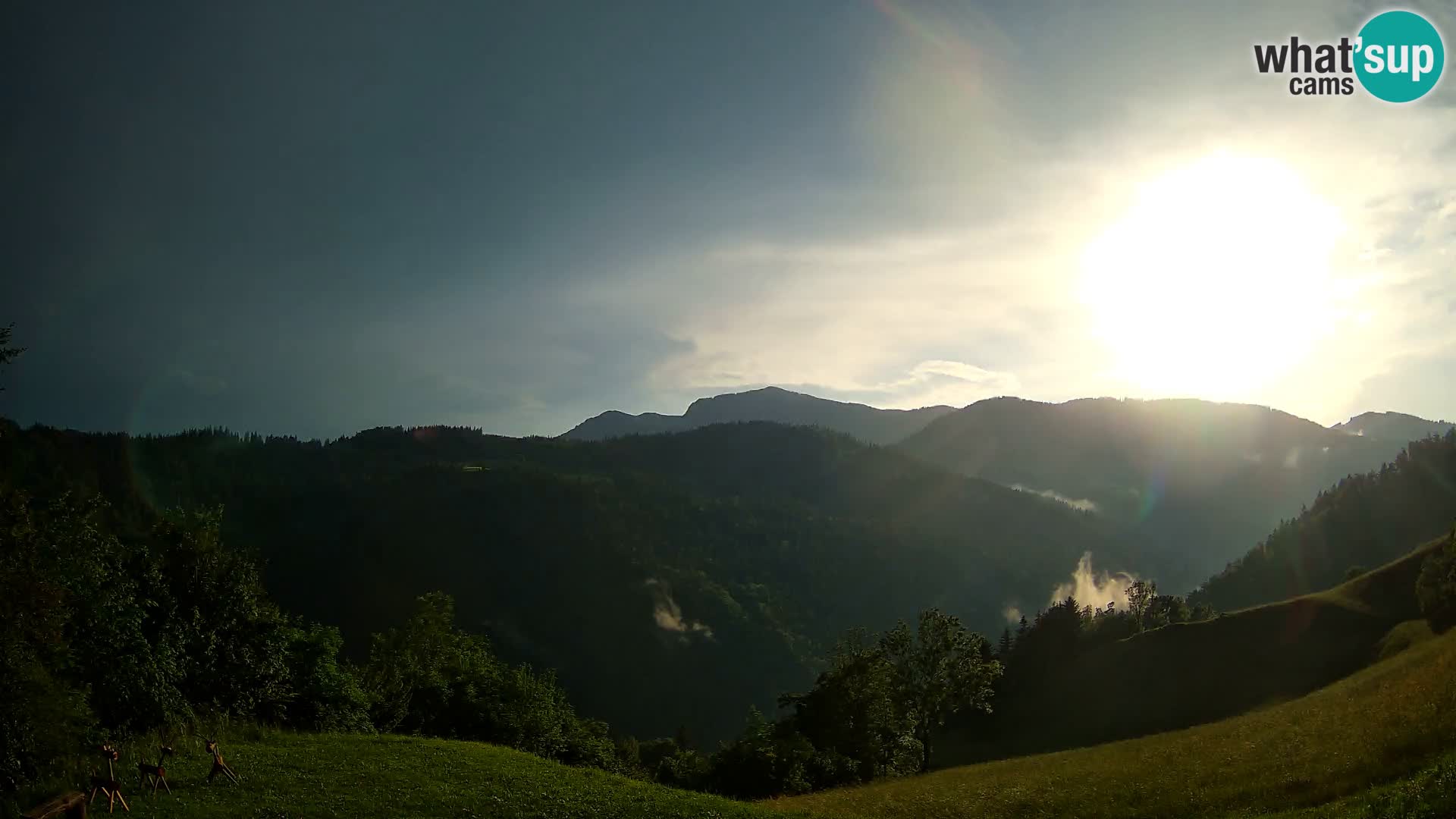 Spletna kamera Brunarica Dražgoše – Pogled v živo na Ratitovec (1666 m)