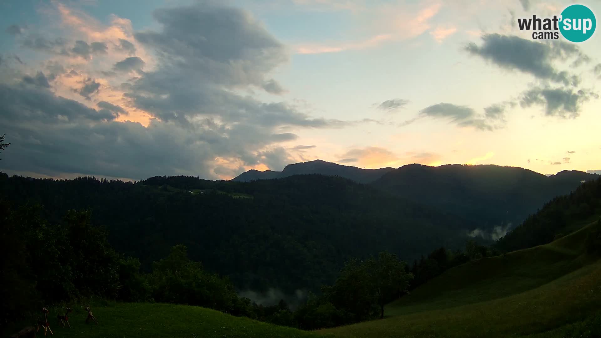 Webcam Brunarica Dražgoše – Live View of Ratitovec (1666 m)