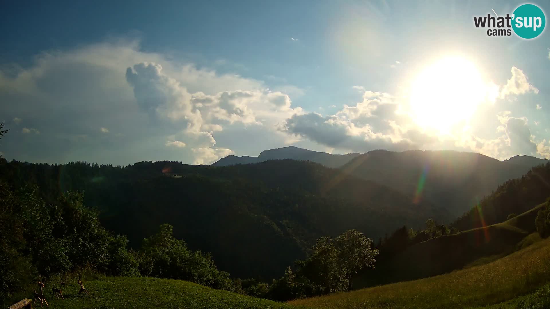Webcam Brunarica Dražgoše – Liveblick auf Ratitovec (1666 m)