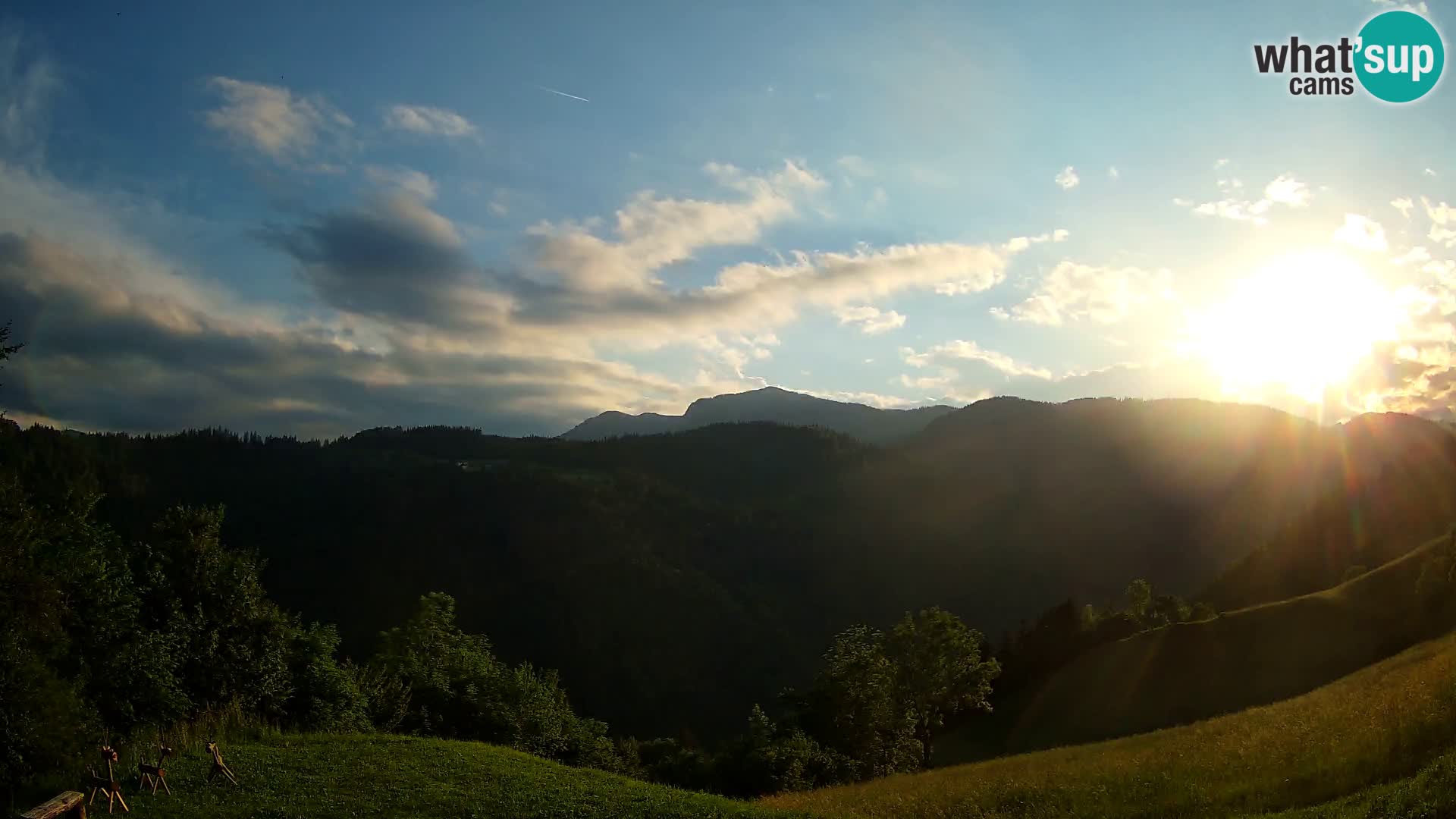 Webcam Brunarica Dražgoše – Live View of Ratitovec (1666 m)