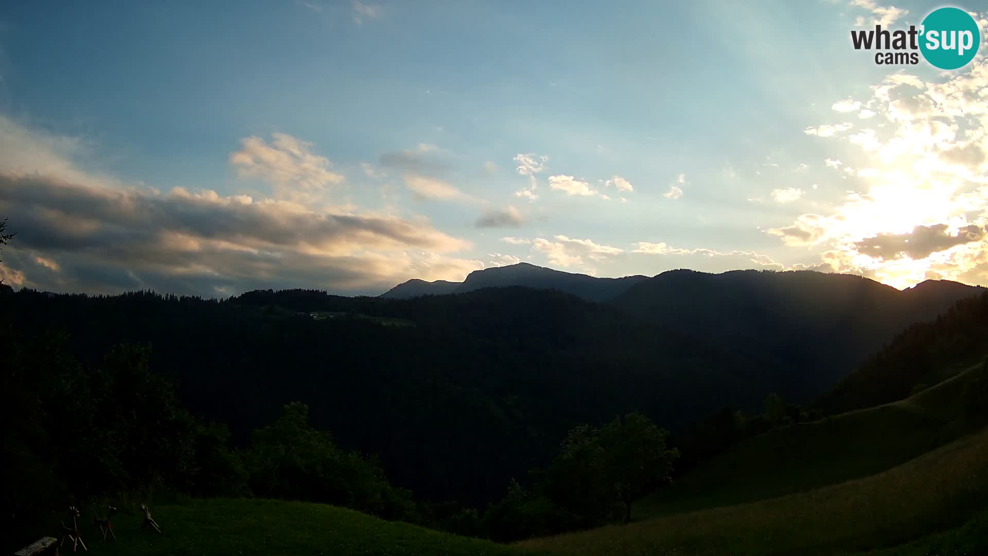 Webcam Brunarica Dražgoše – Live View of Ratitovec (1666 m)