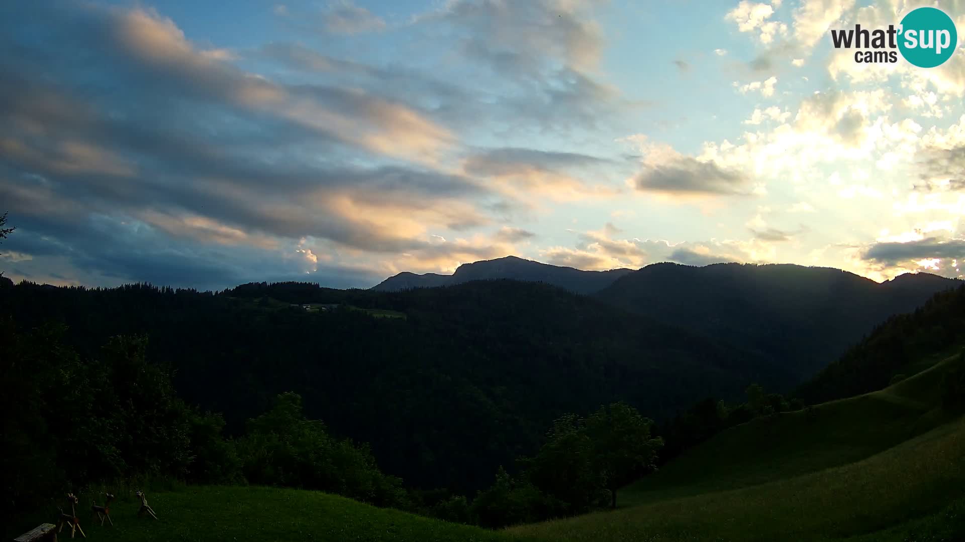 Webcam Brunarica Dražgoše – Liveblick auf Ratitovec (1666 m)