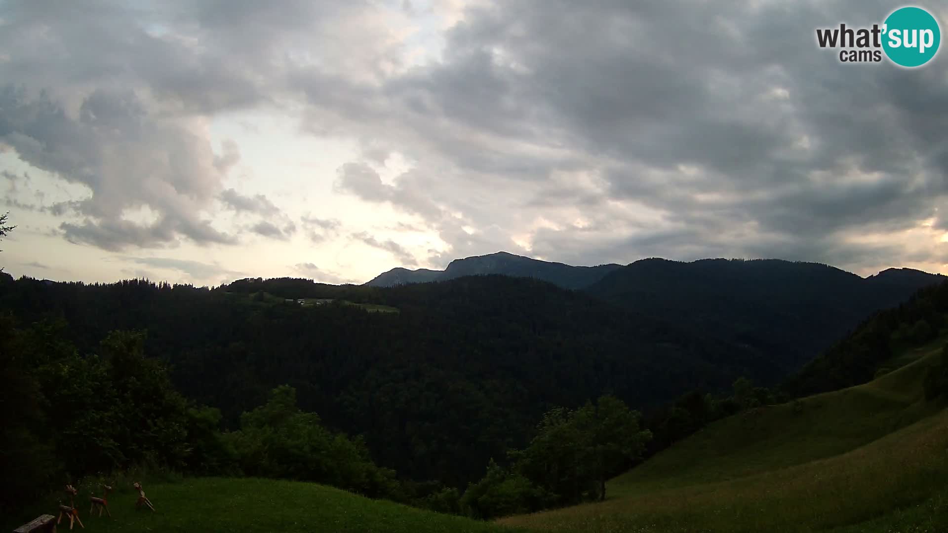 Webcam Brunarica Dražgoše – Liveblick auf Ratitovec (1666 m)