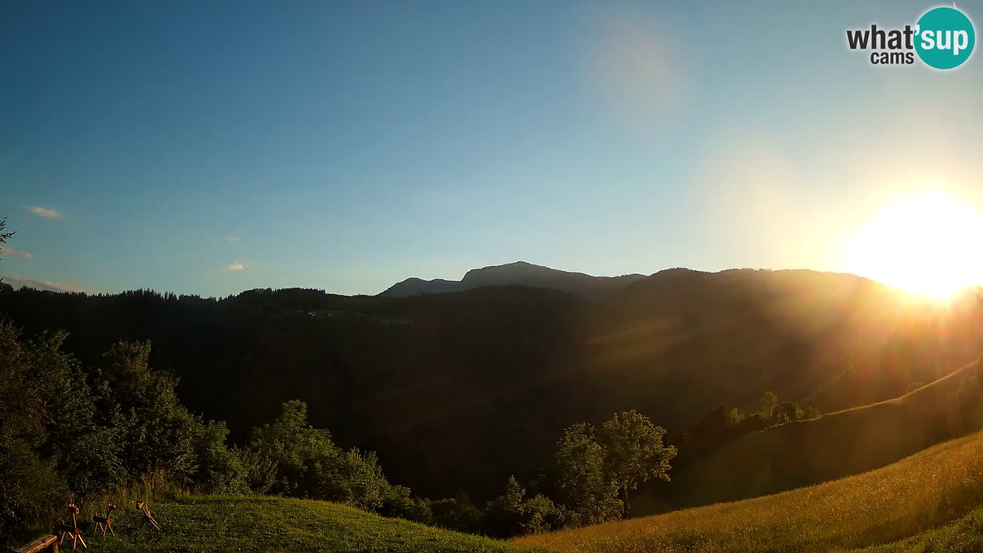 Webcam Brunarica Dražgoše – Liveblick auf Ratitovec (1666 m)