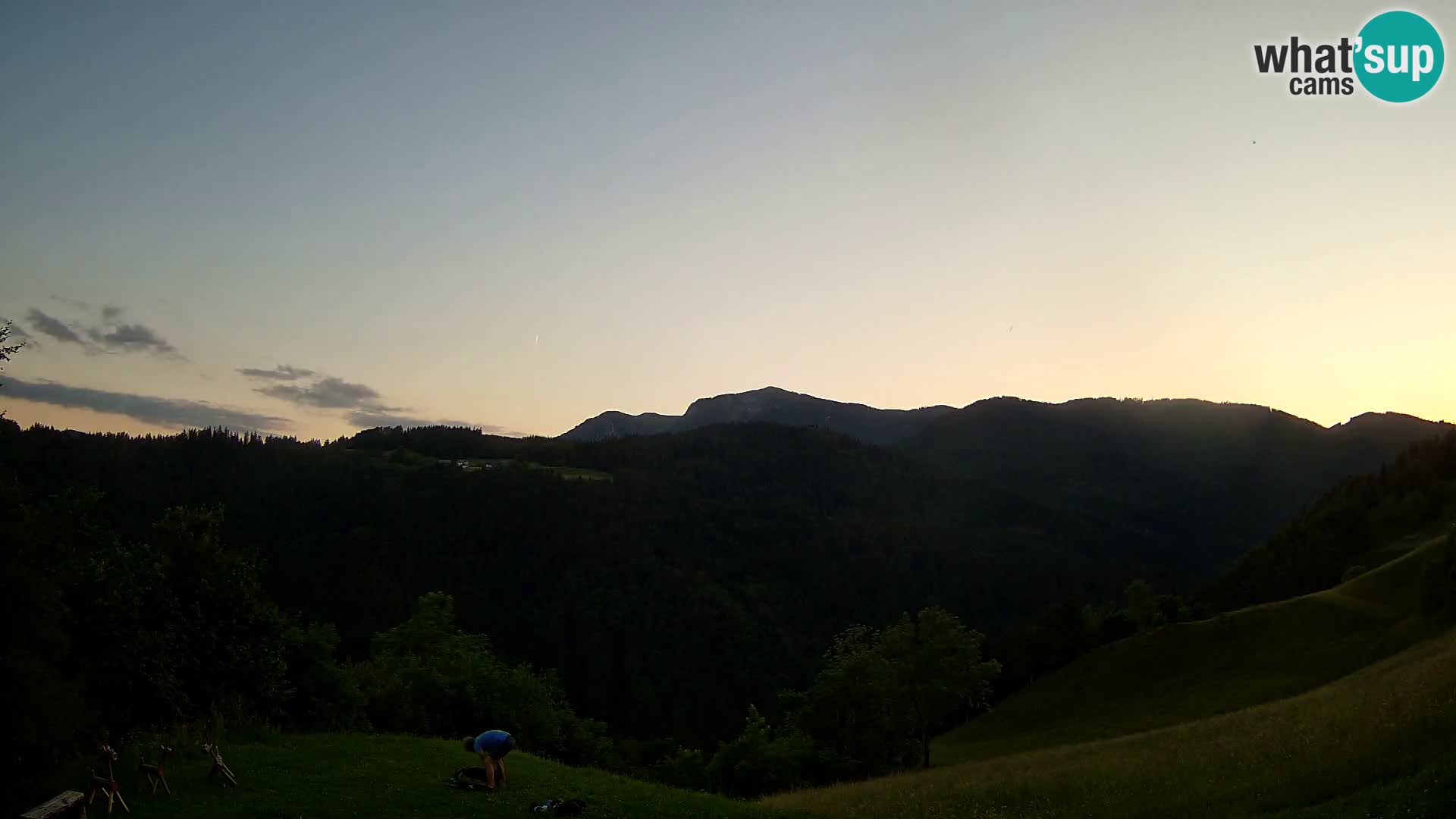 Webcam Brunarica Dražgoše – Vista live sul Ratitovec (1666 m)