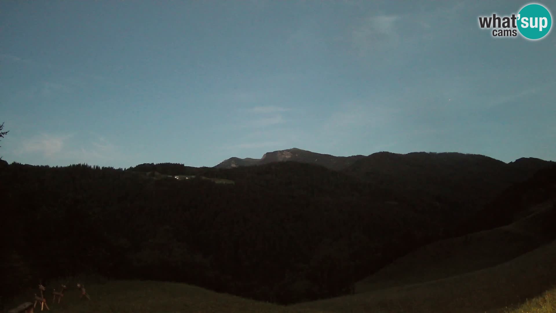 Web kamera Brunarica Dražgoše – Pogled uživo na Ratitovec (1666 m)