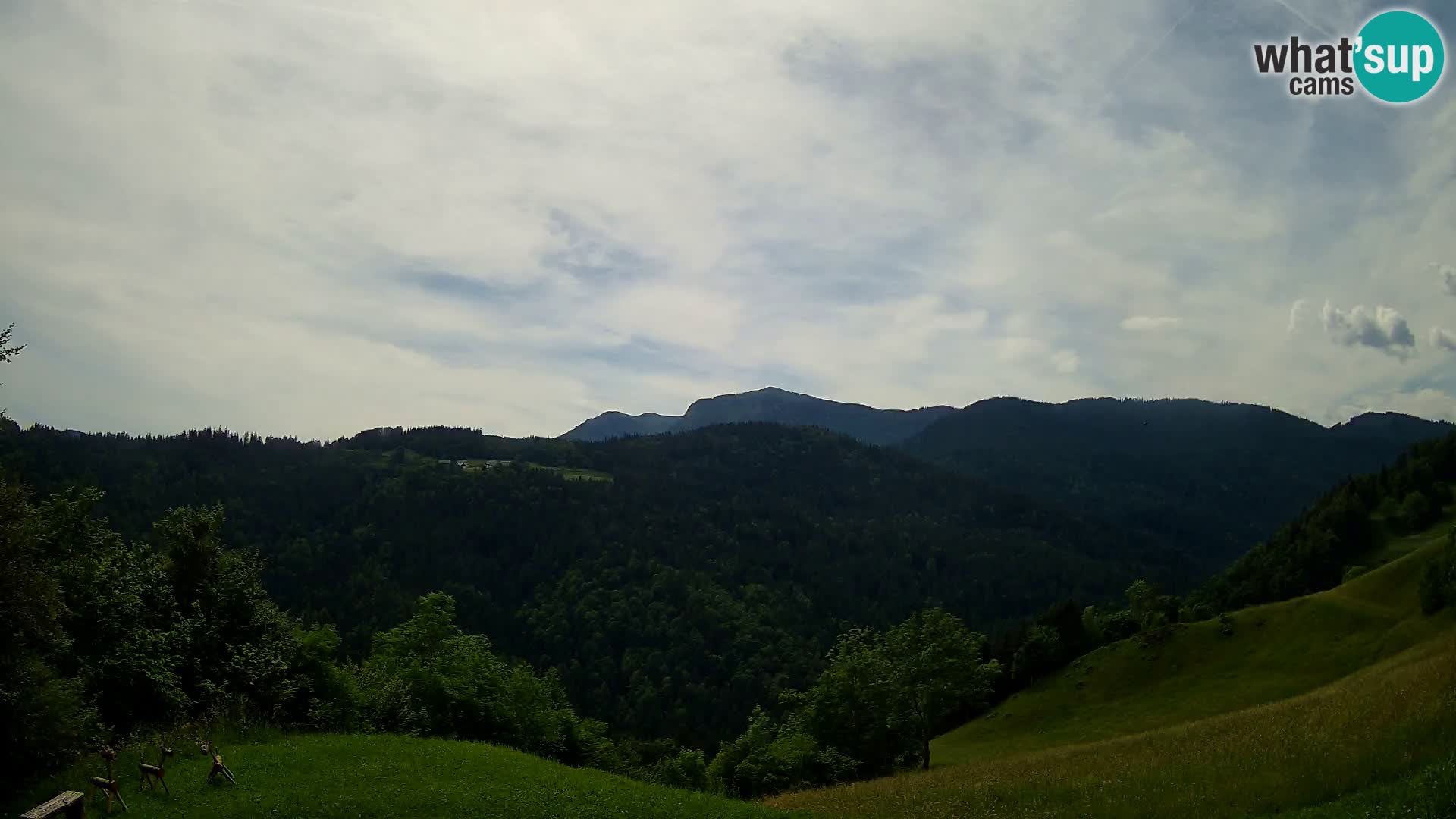 Webcam Brunarica Dražgoše – Liveblick auf Ratitovec (1666 m)