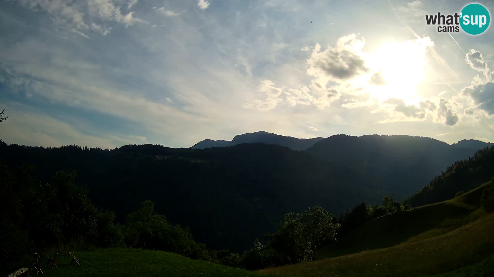 Webcam Brunarica Dražgoše – Live View of Ratitovec (1666 m)