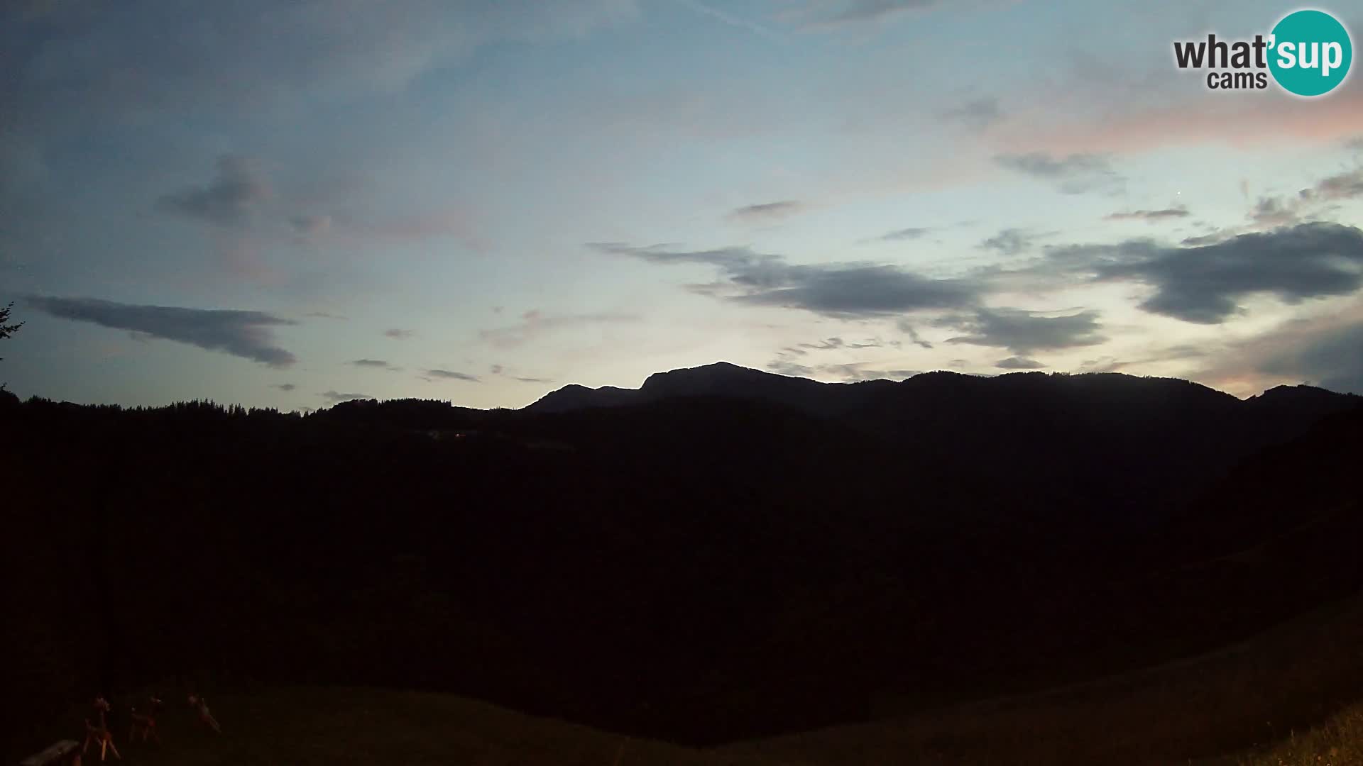 Webcam Brunarica Dražgoše – Vista live sul Ratitovec (1666 m)
