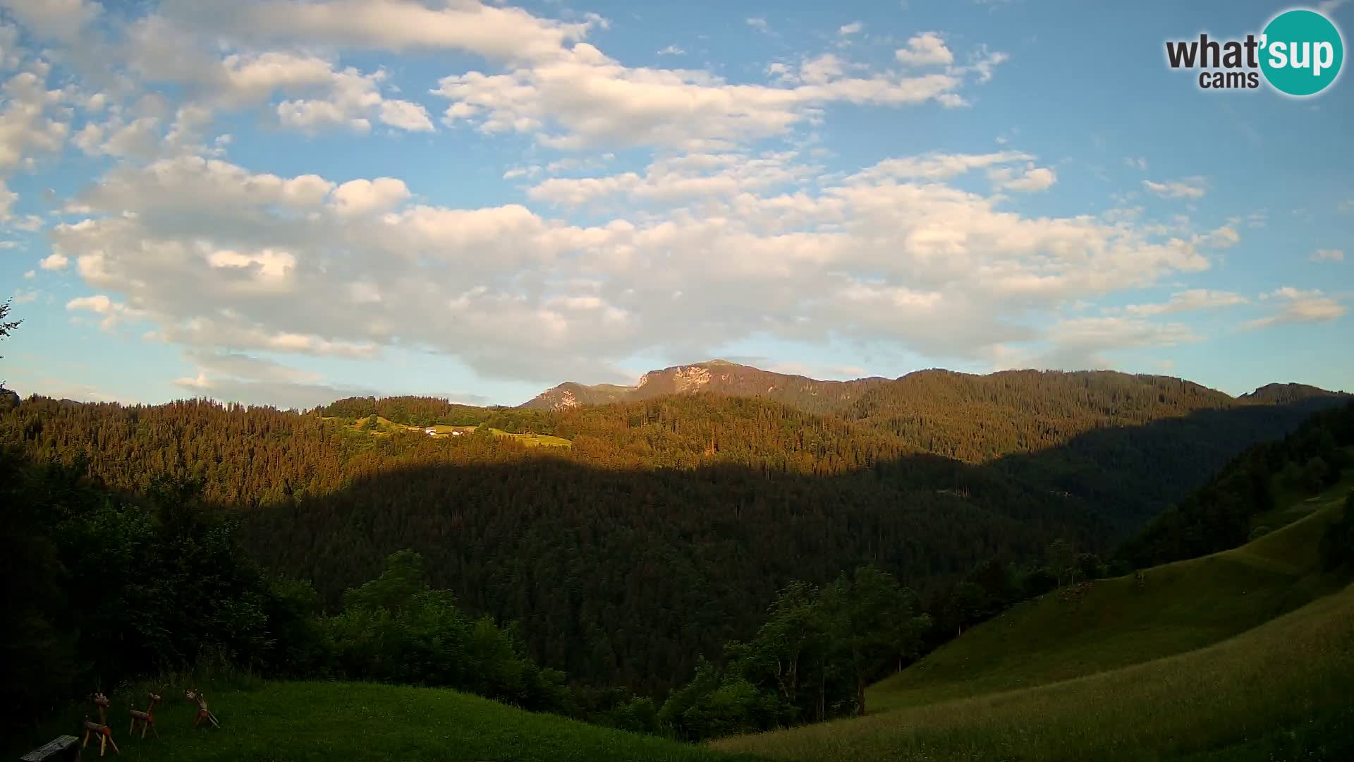Webcam Brunarica Dražgoše – Live View of Ratitovec (1666 m)